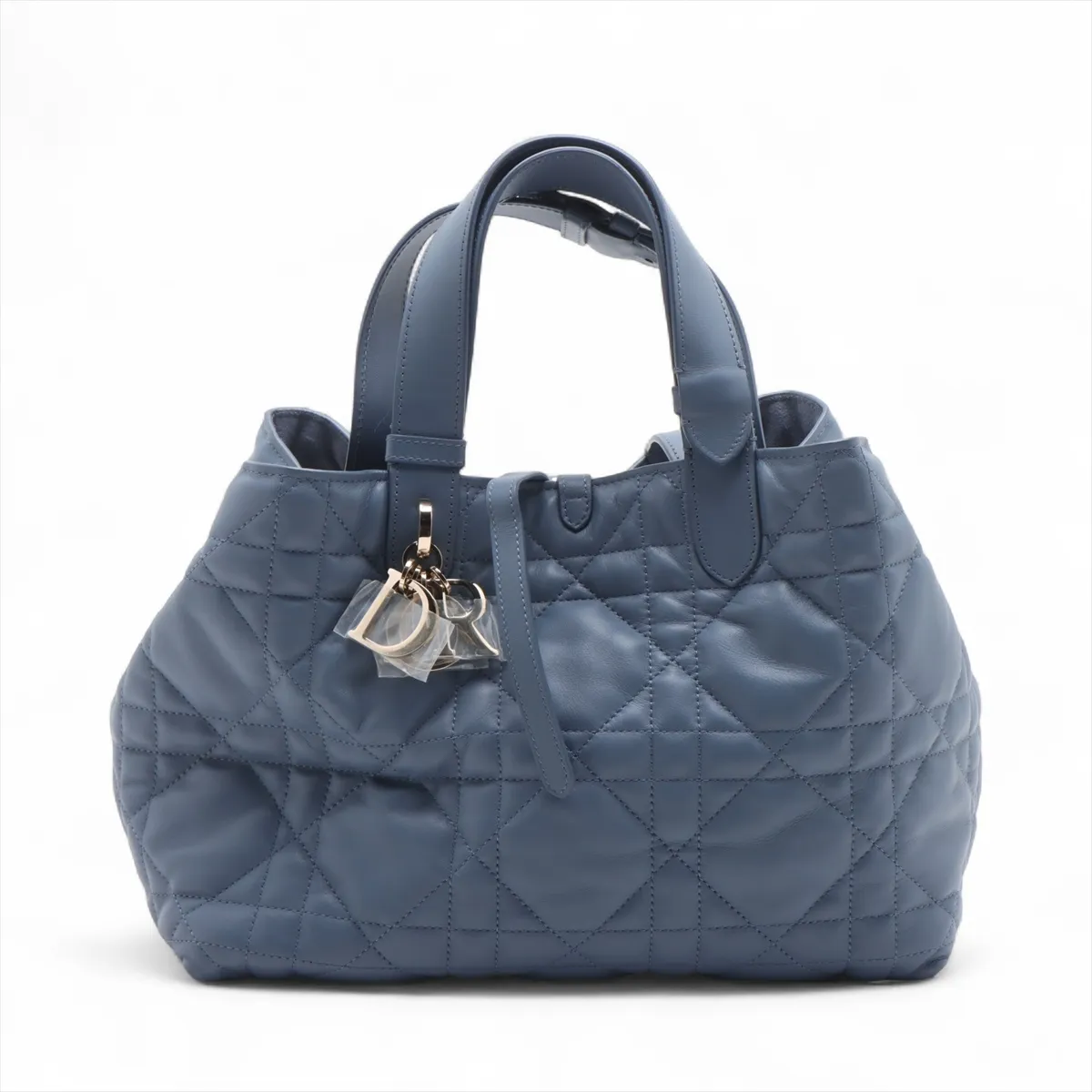 Macro Cannage Toujours Leather Handbag, Blue Star Mark