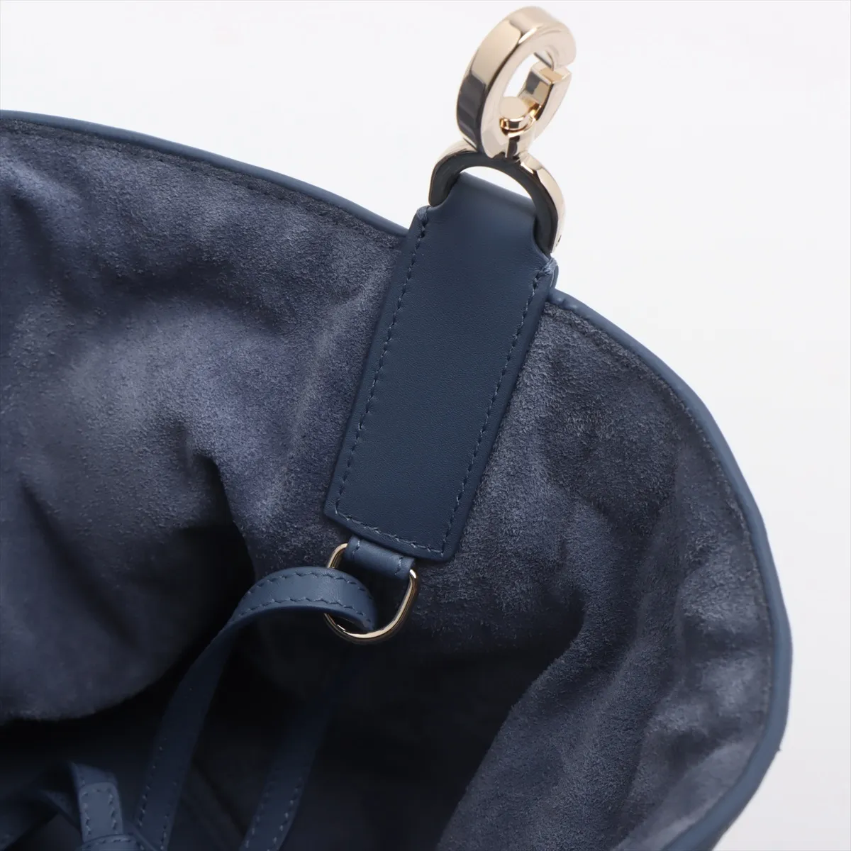 Macro Cannage Toujours Leather Handbag, Blue Star Mark — view 12