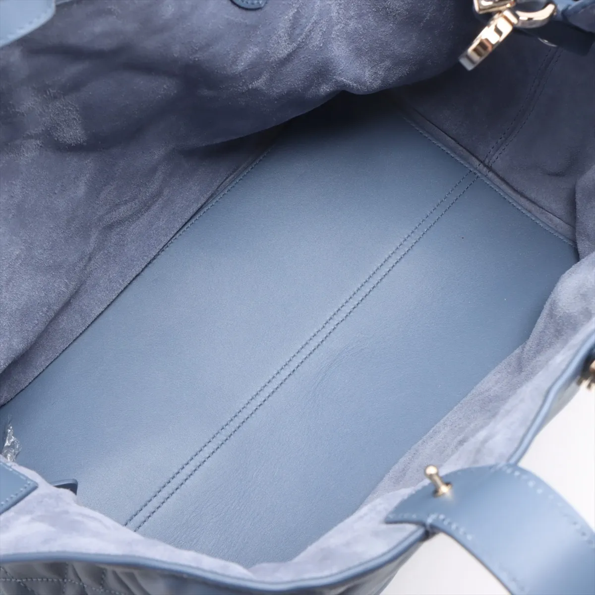 Macro Cannage Toujours Leather Handbag, Blue Star Mark — view 9