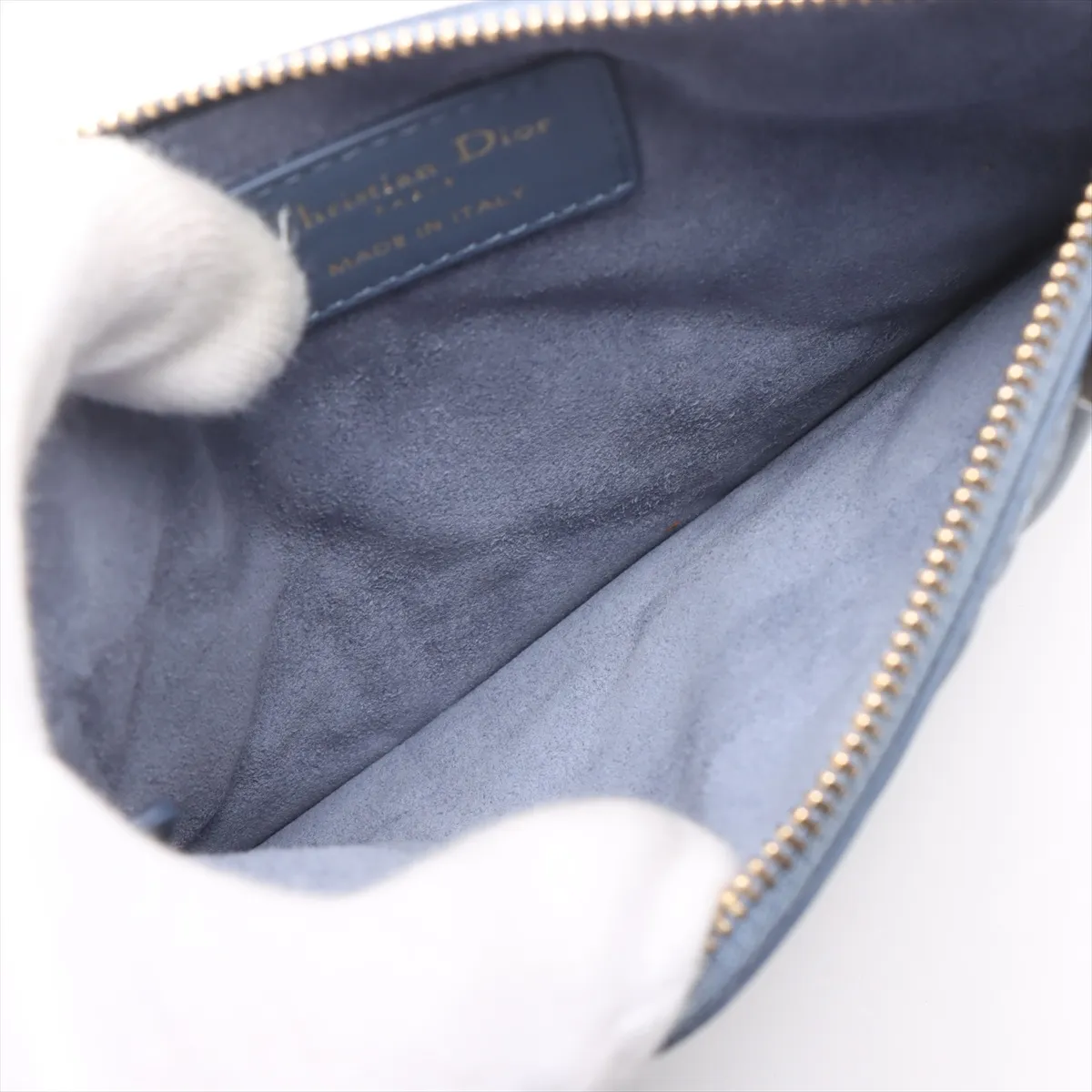 Macro Cannage Toujours Leather Handbag, Blue Star Mark — view 10