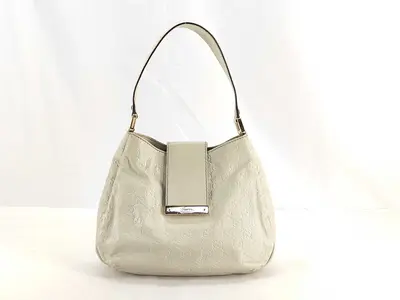 White Leather Pumpkin Underarm Bag Shoulder Bag