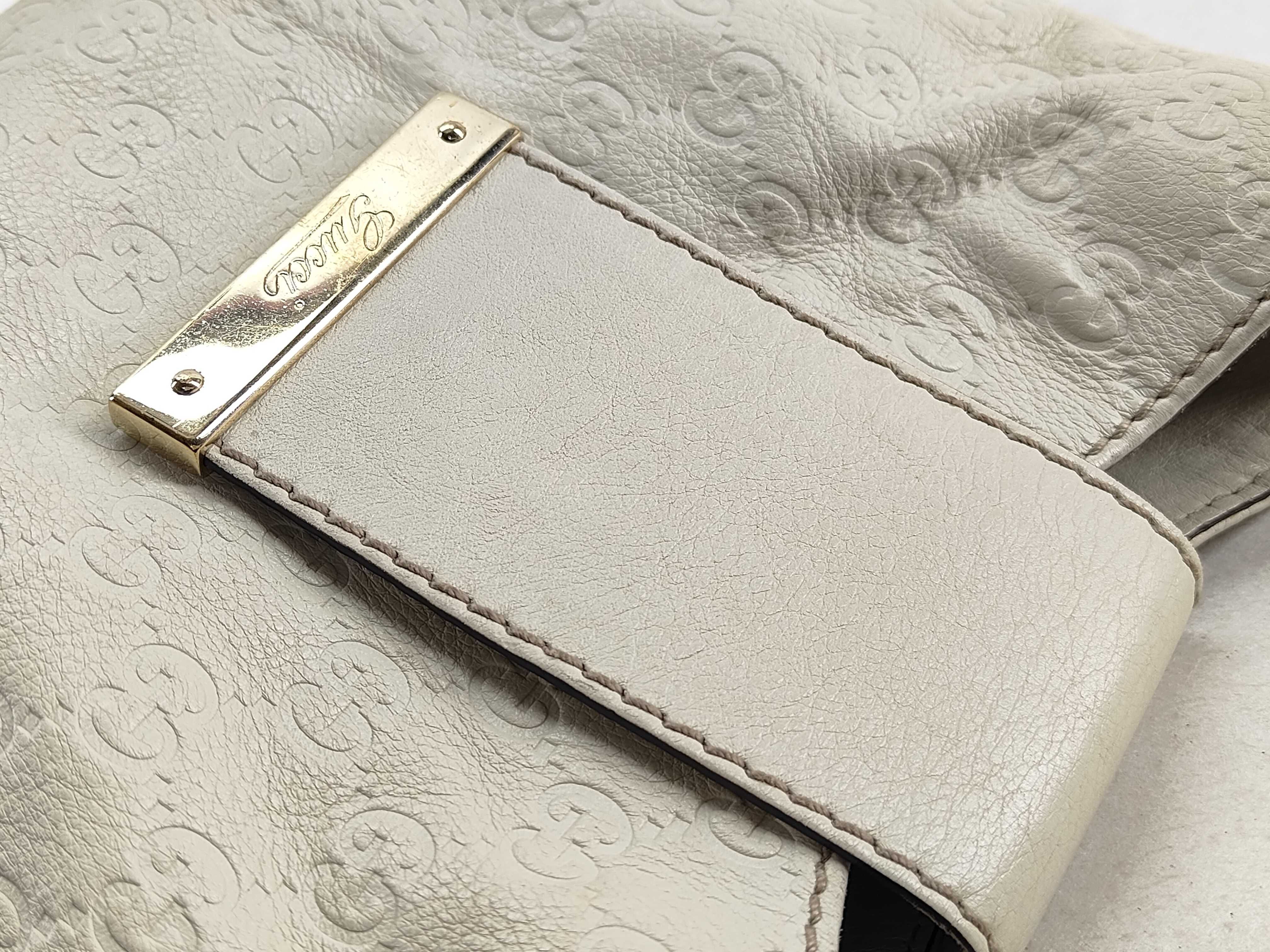 White Leather Pumpkin Underarm Bag Shoulder Bag — view 9