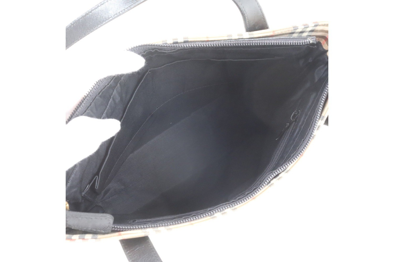 Nova Check Shadow Horse Leather Tote Bag — view 7