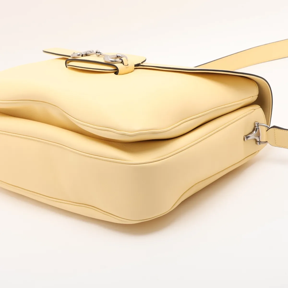 Horsebit 1955 Leather Shoulder Bag, Yellow, 850515 — view 3