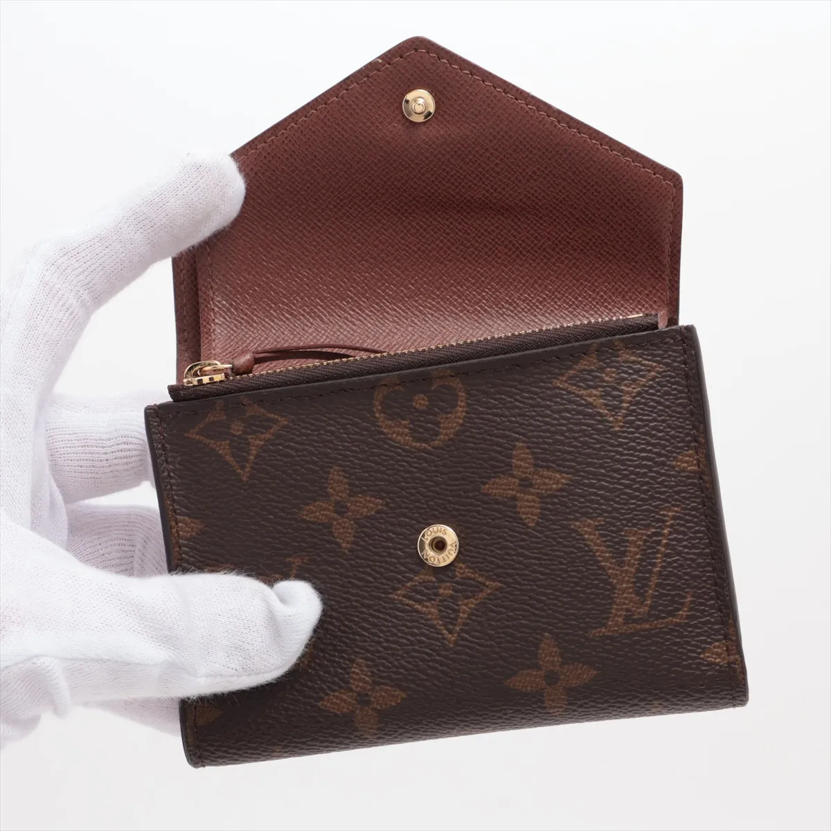 Monogram Portefeuille Victorine M62472 Brown Compact Wallet (RFID detected) — view 3