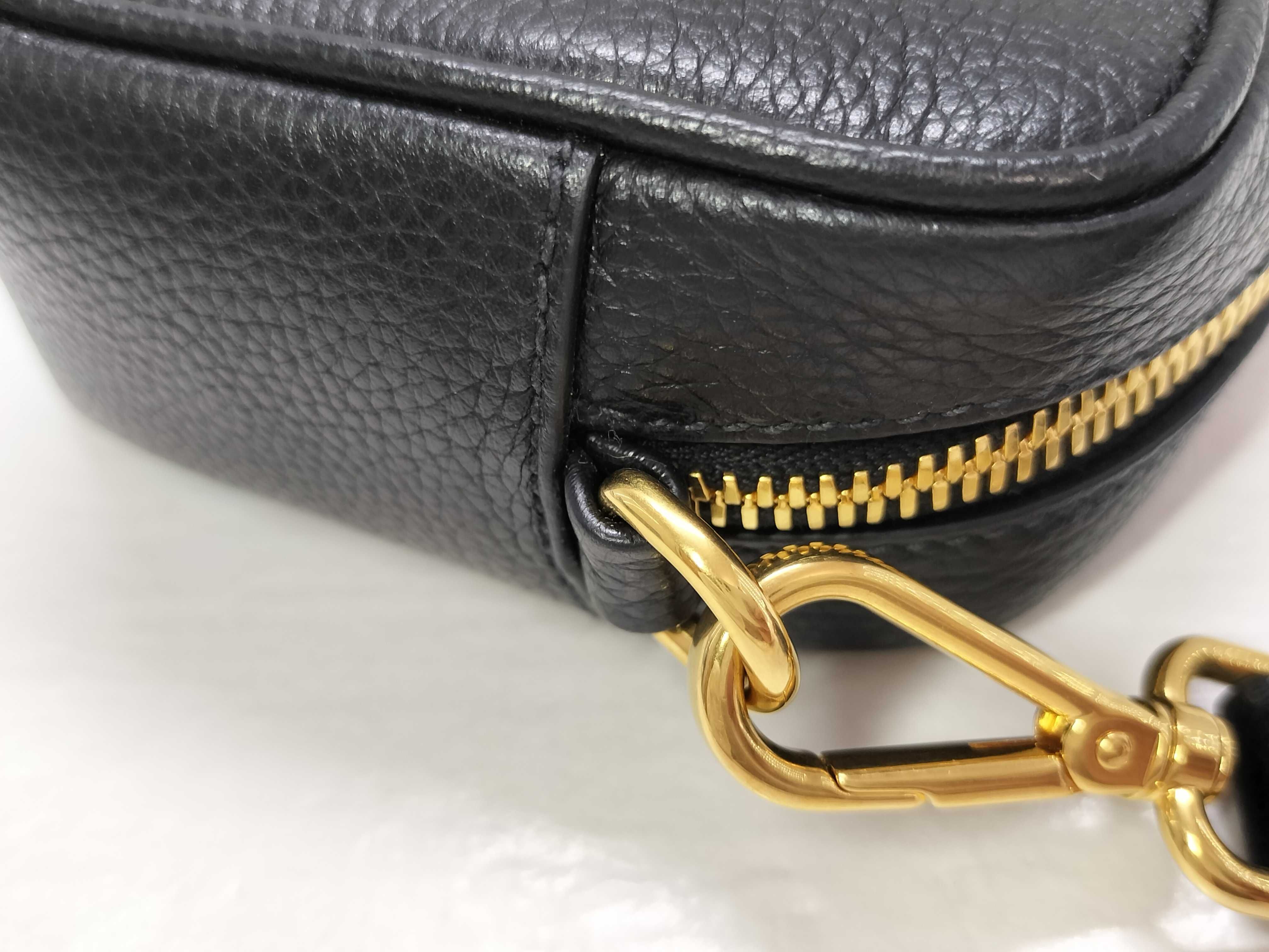Bandoliere Leather Shoulder Bag, Black, Women's Crossbody Shoulder Bag — view 5