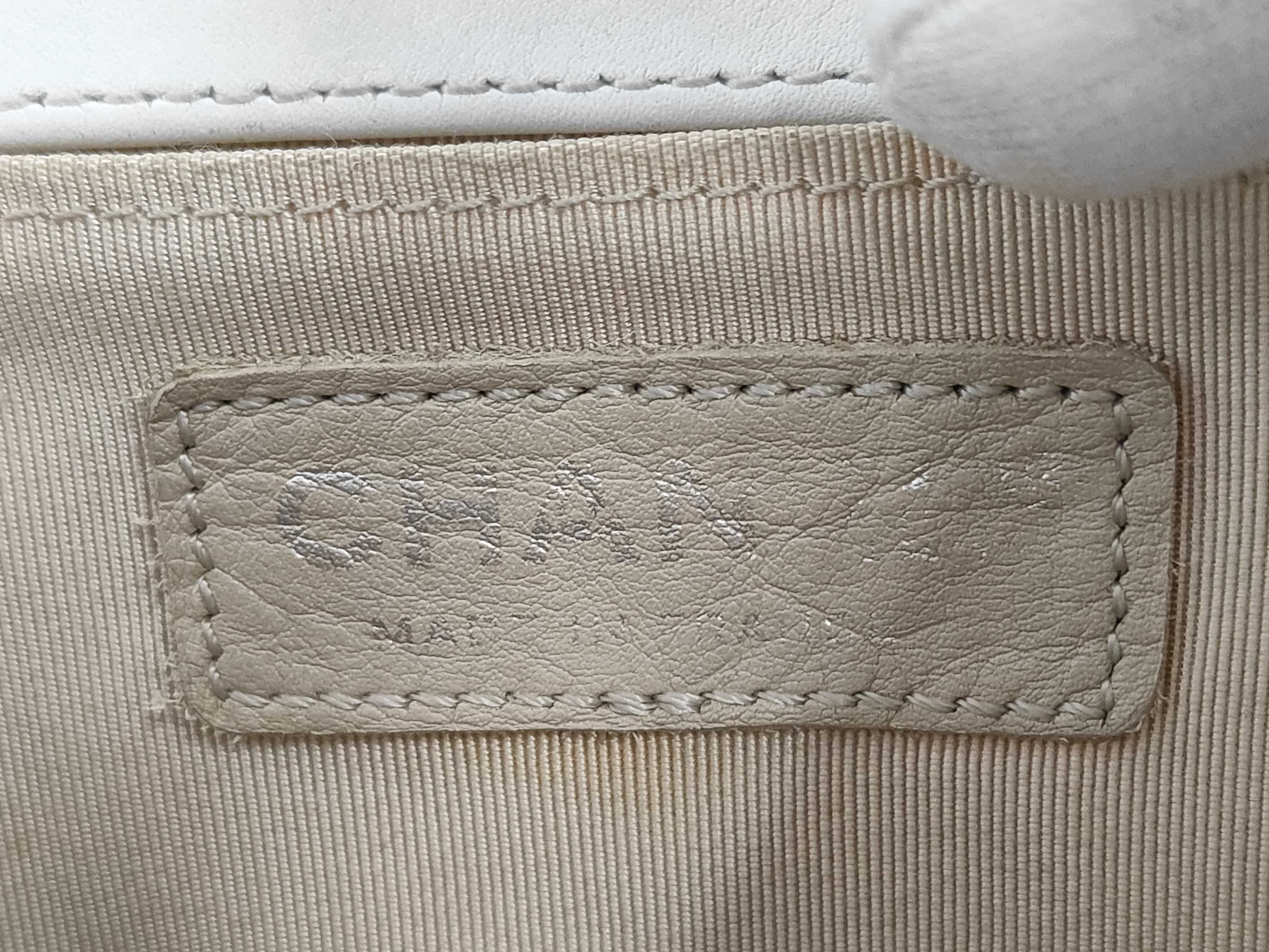 Chain Shoulder Bag, Patent Leather, White, Silver, Boy Chanel, Series 19 (Shoulder Bag) — view 12