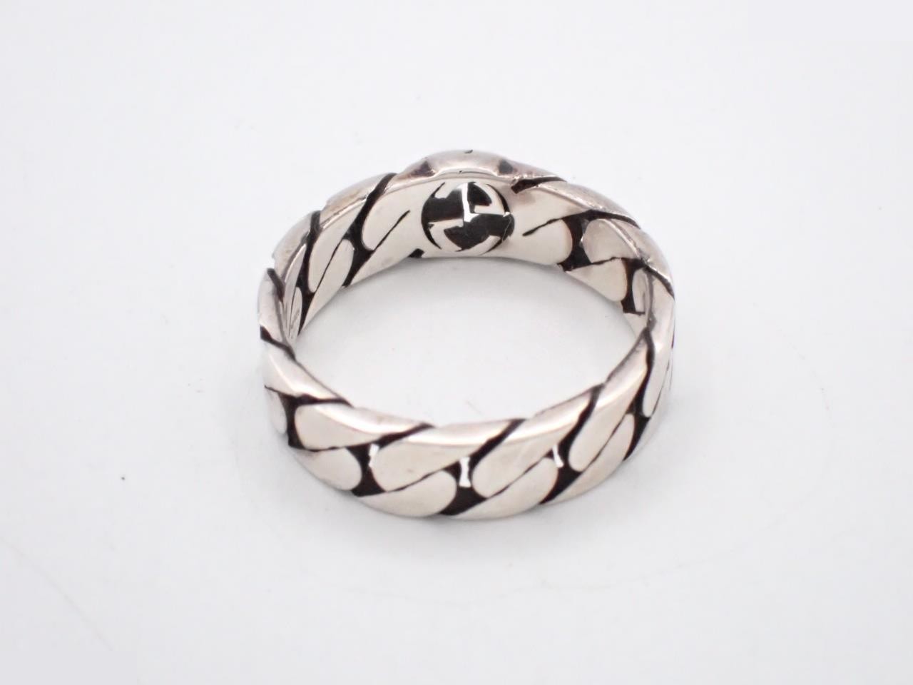 Interlocking G Silver Ring, 925 Sterling Silver, 5.1g — view 2