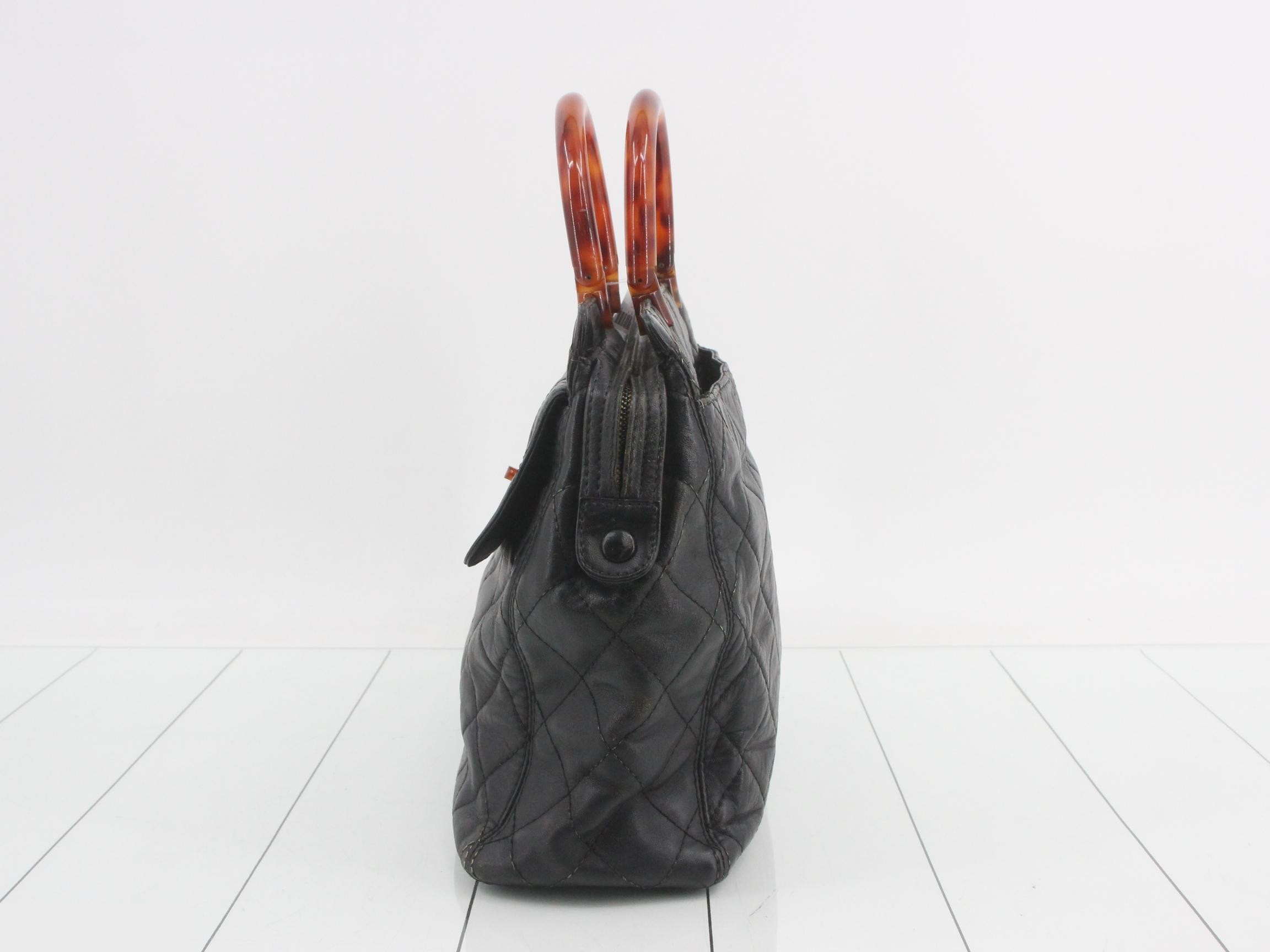 Matelassé tortoiseshell handbag — view 3