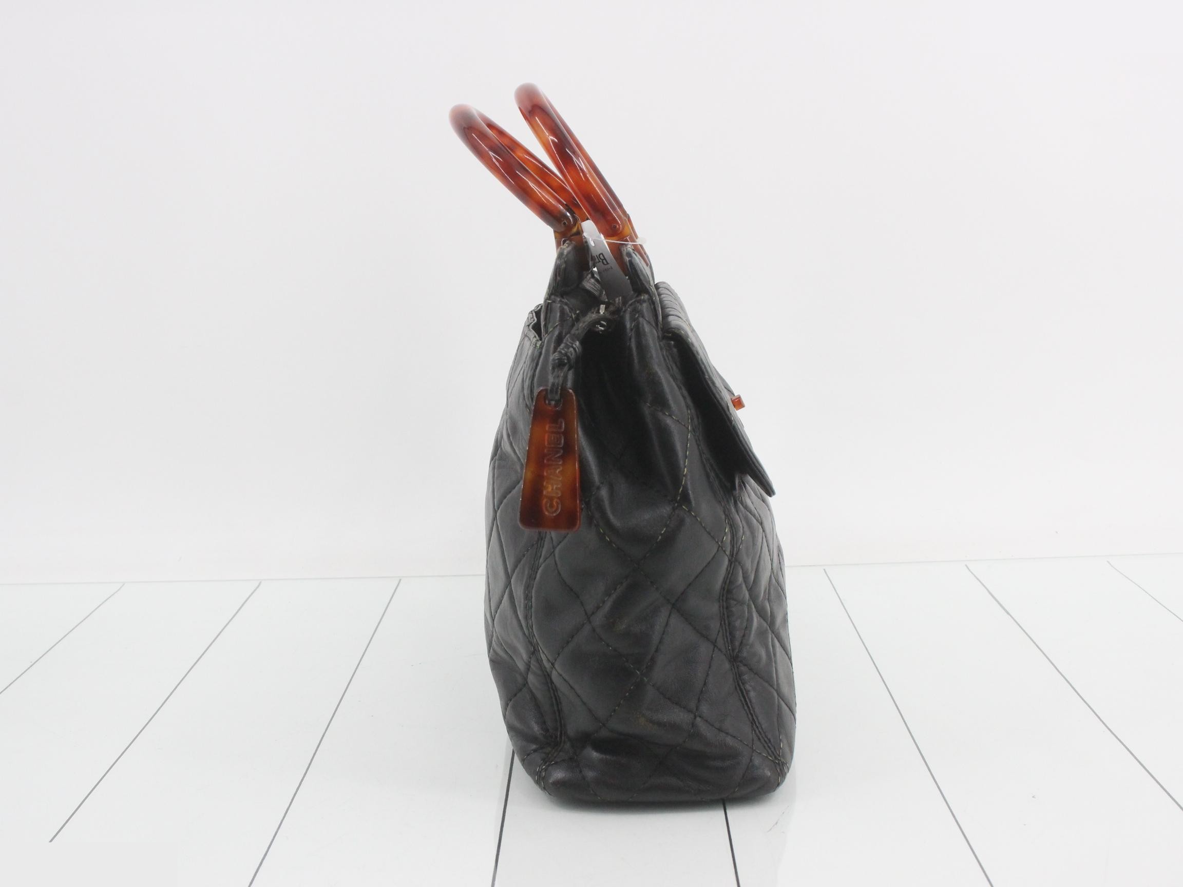 Matelassé tortoiseshell handbag — view 4