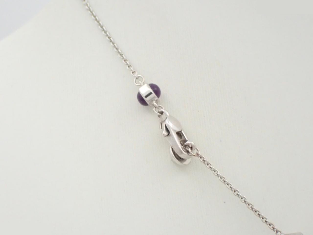 heart necklace with amethyst, chain approximately 40cm, 925 sterling silver, 6.4g — view 2