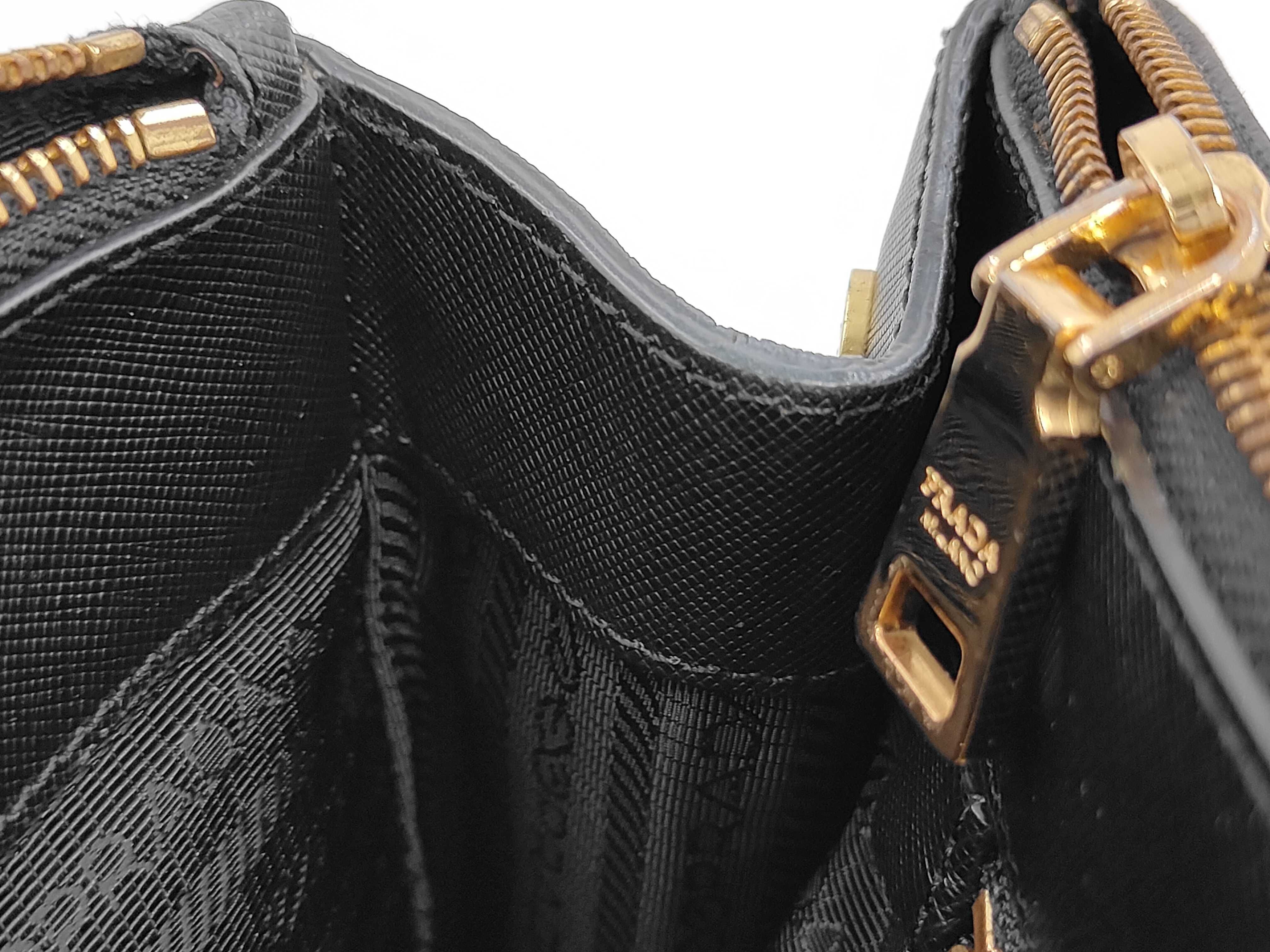 Saffiano Leather Black Tote Bag — view 8