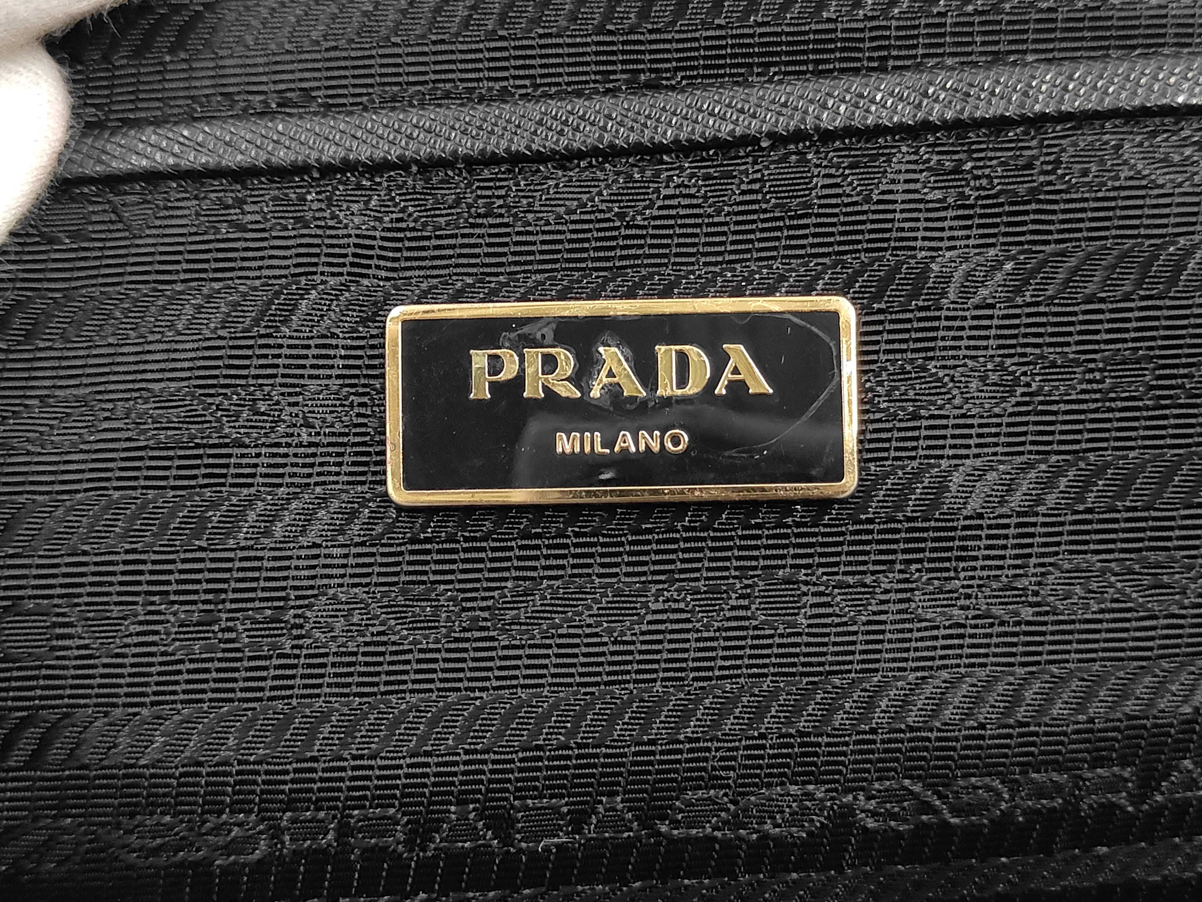 Saffiano Leather Black Tote Bag — view 10