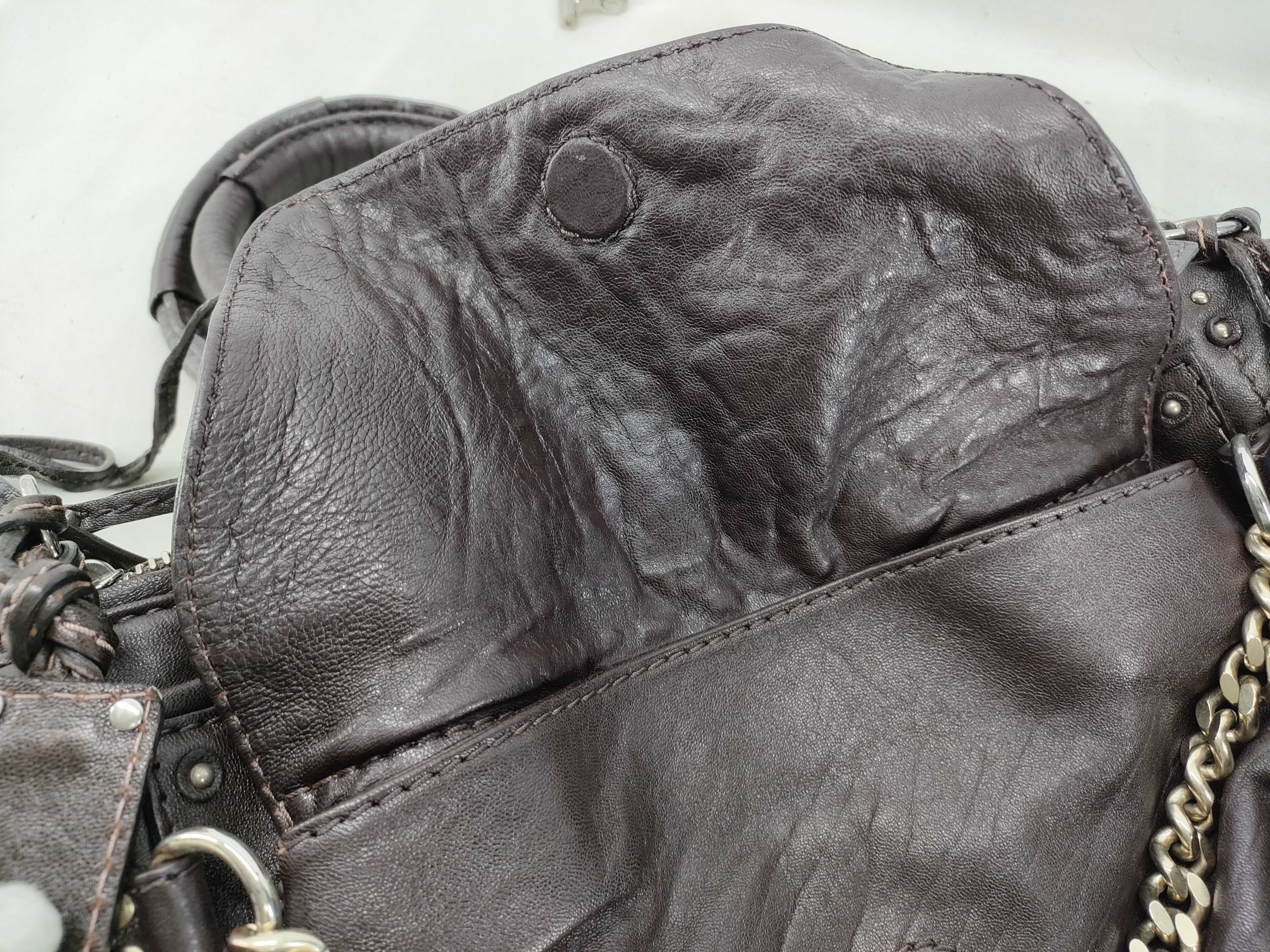 Paddington handbag, chain leather, dark brown handbag — view 14