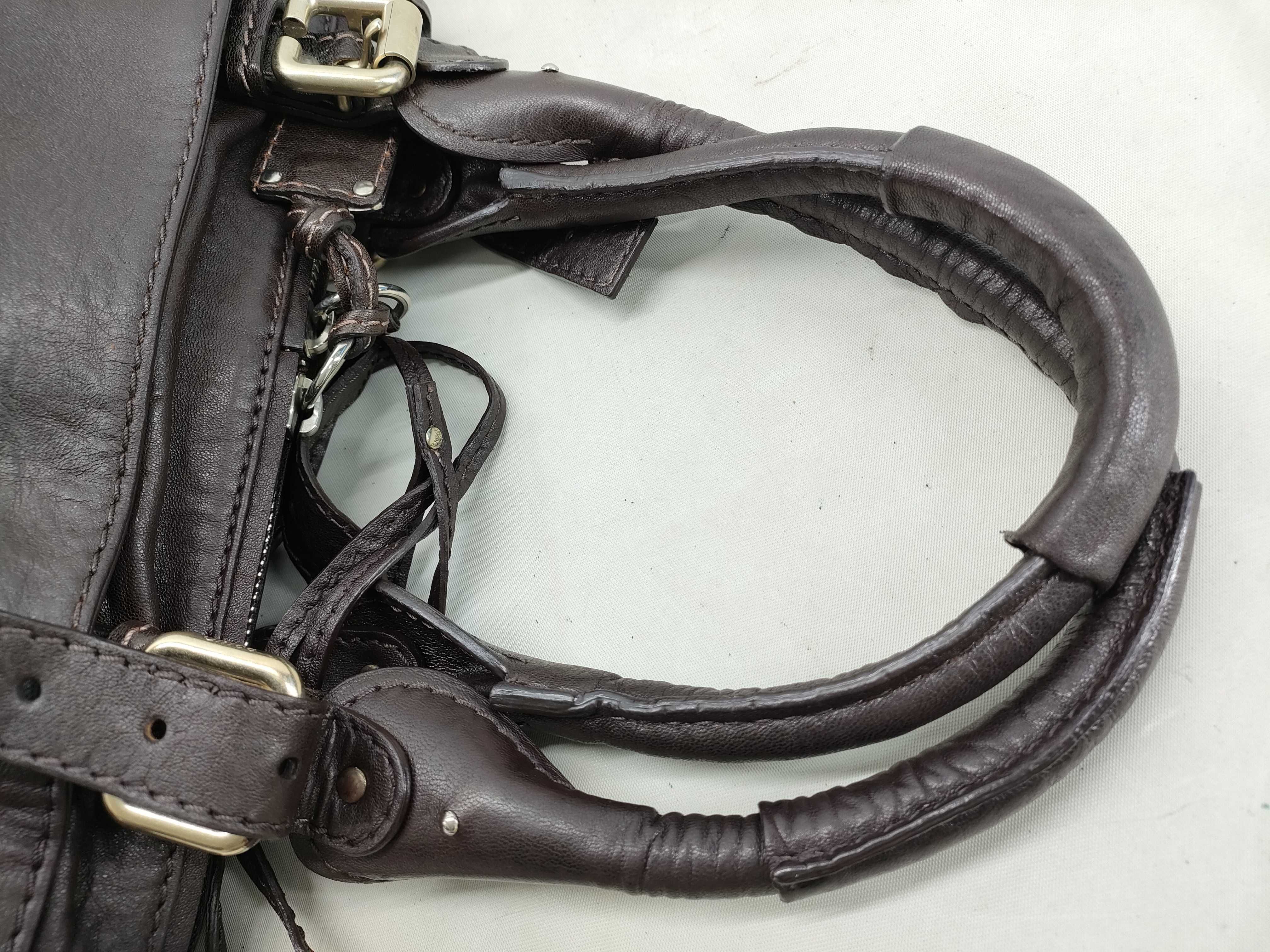 Paddington handbag, chain leather, dark brown handbag — view 5