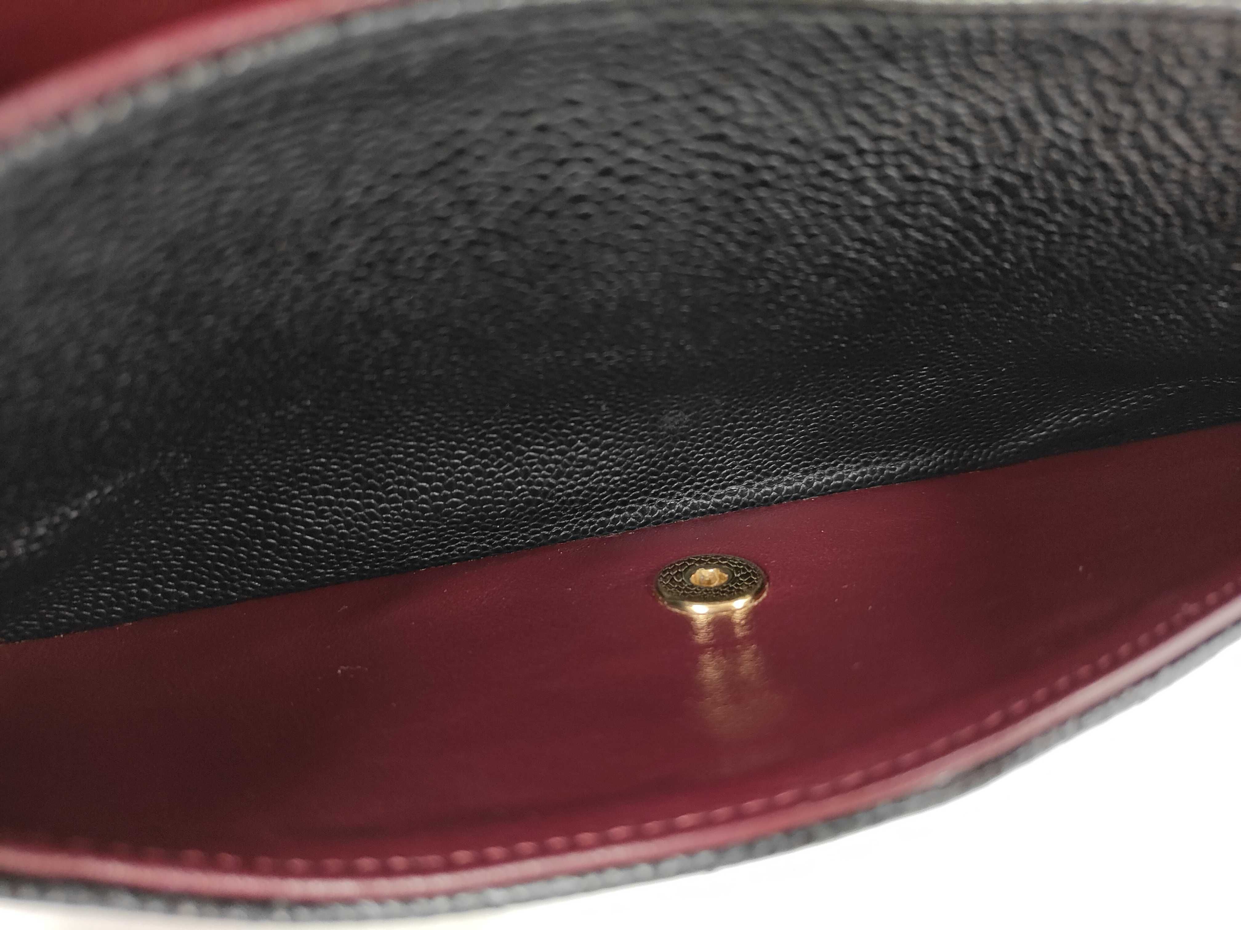 Matelassé 25 Caviar Skin Black Double Flap Shoulder Bag (Serial Number 20s) — view 12