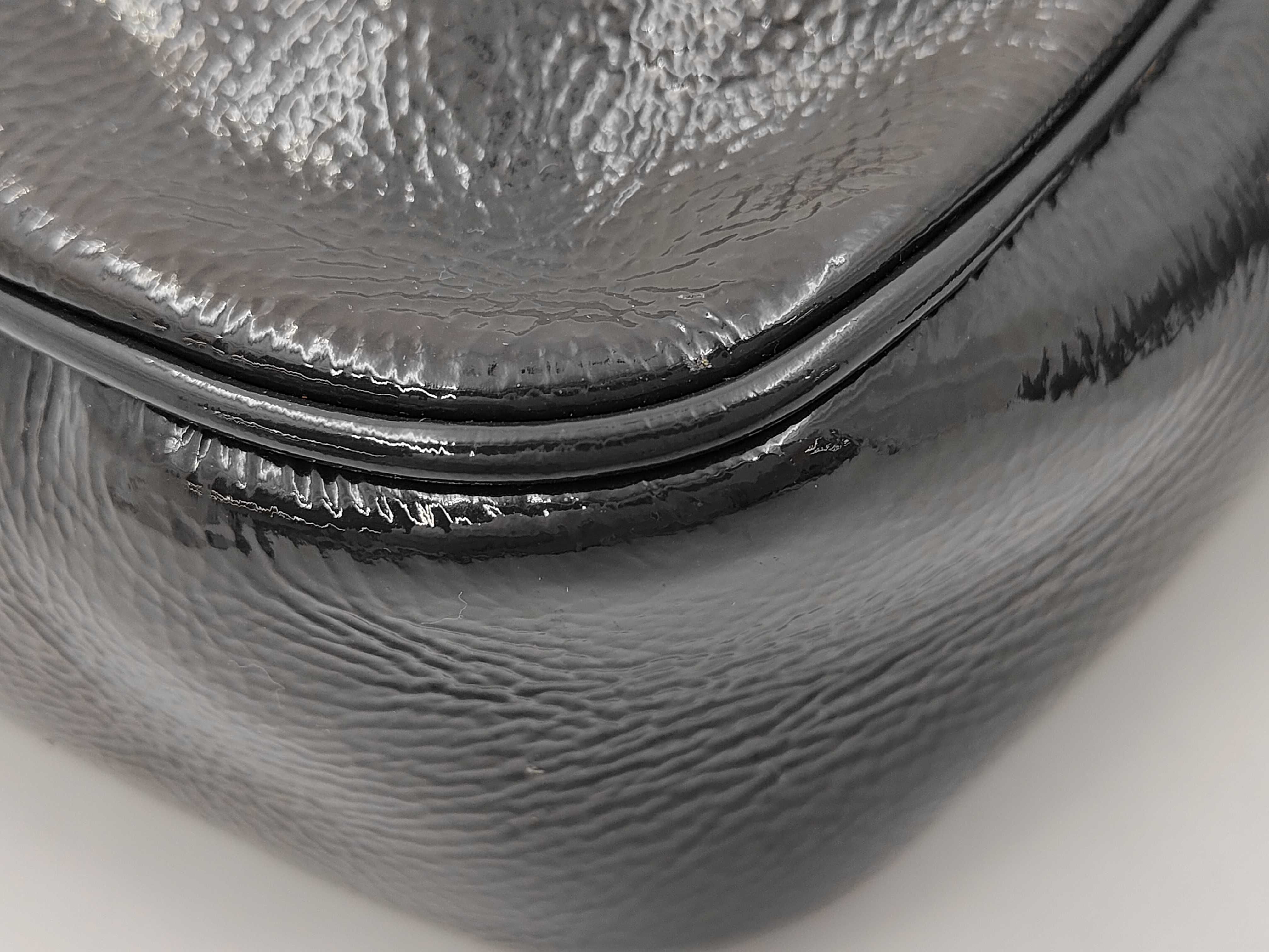 Soho Tassel Disco Bag Black Patent Shoulder Bag — view 8