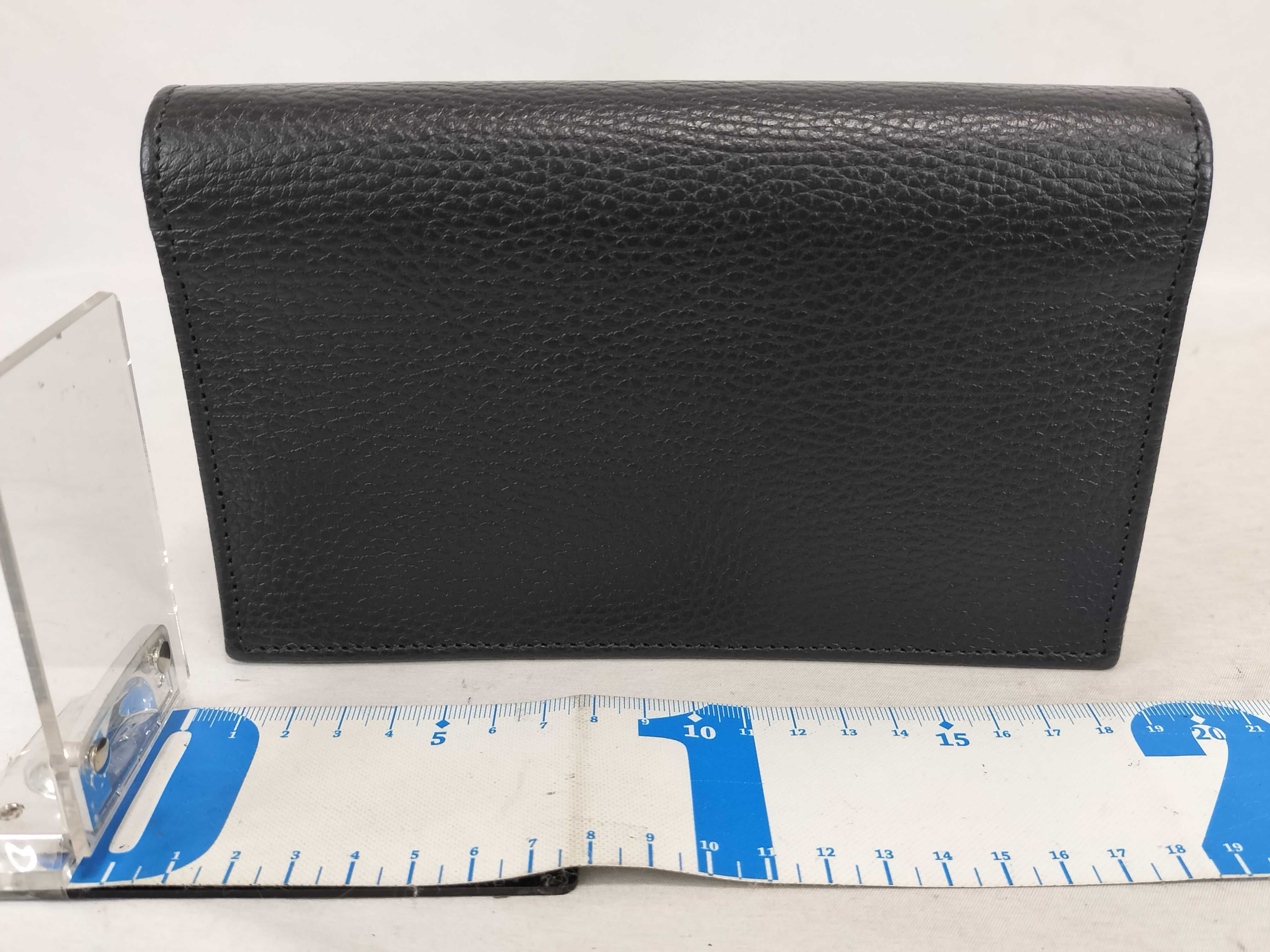 Interlocking G Leather Chain Wallet Black 615523 Shoulder Bag — view 2