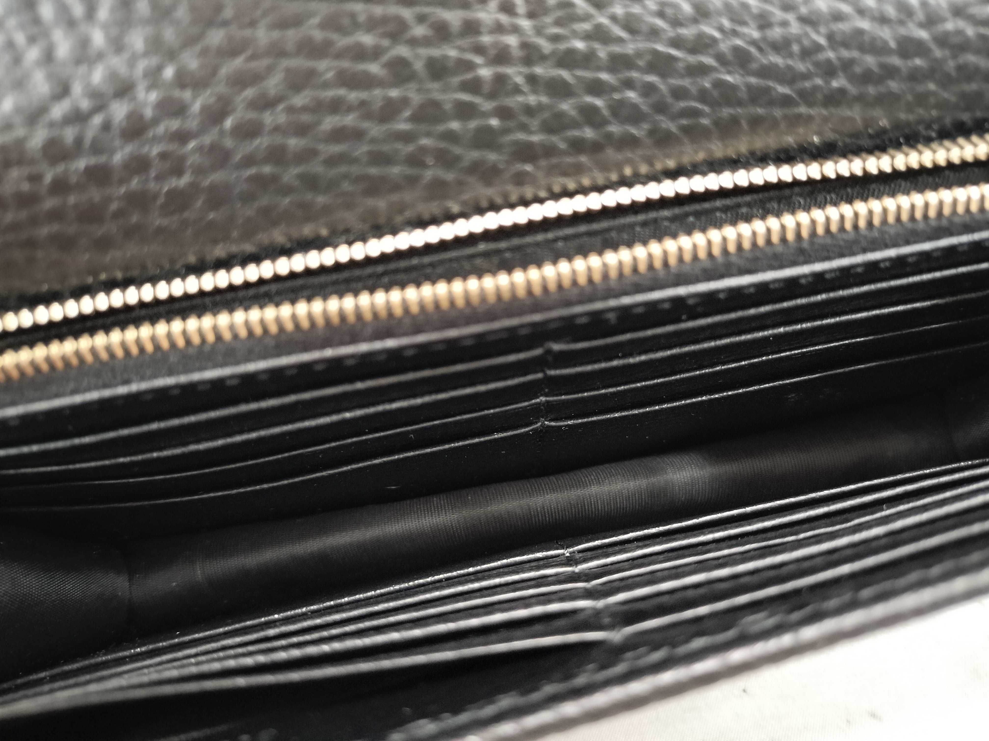 Interlocking G Leather Chain Wallet Black 615523 Shoulder Bag — view 10