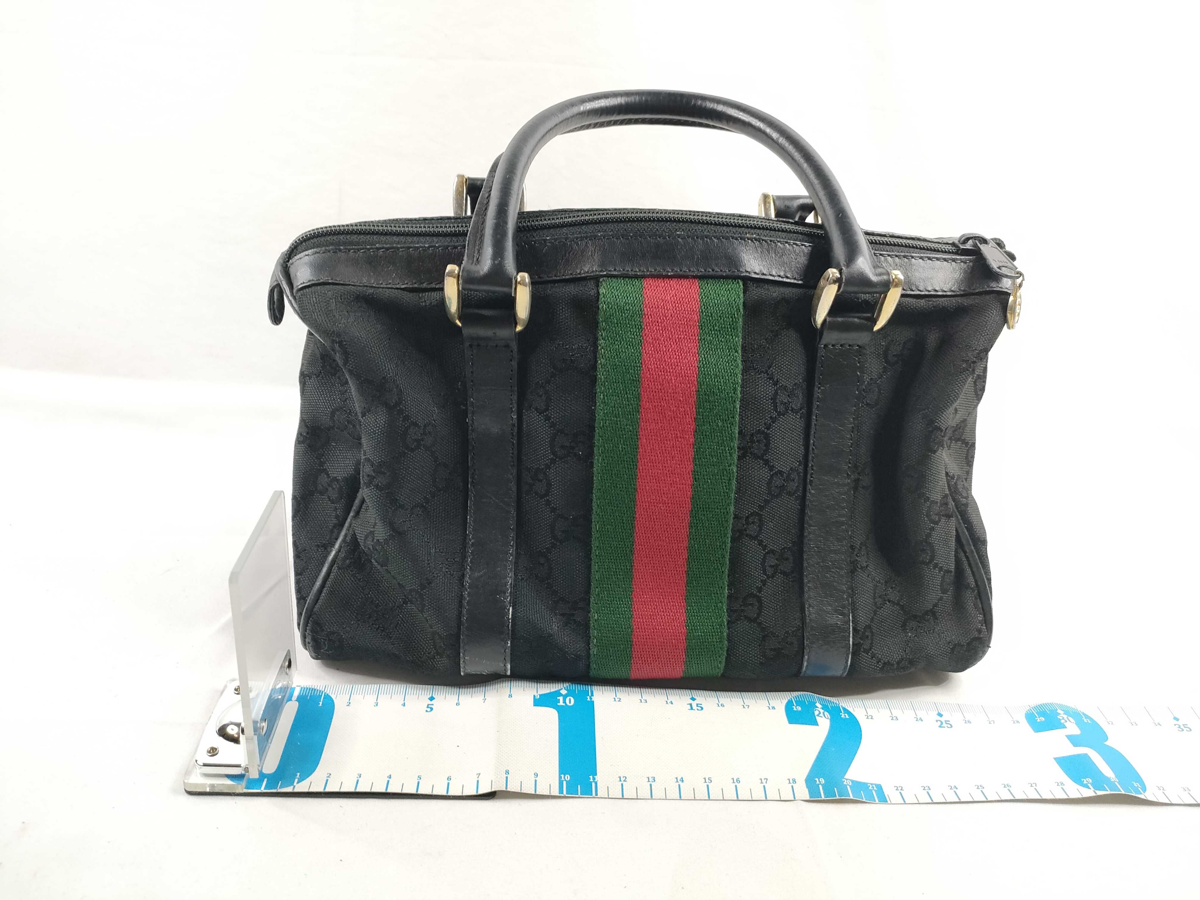 GG Canvas Handbag, Sherry, Black — view 2