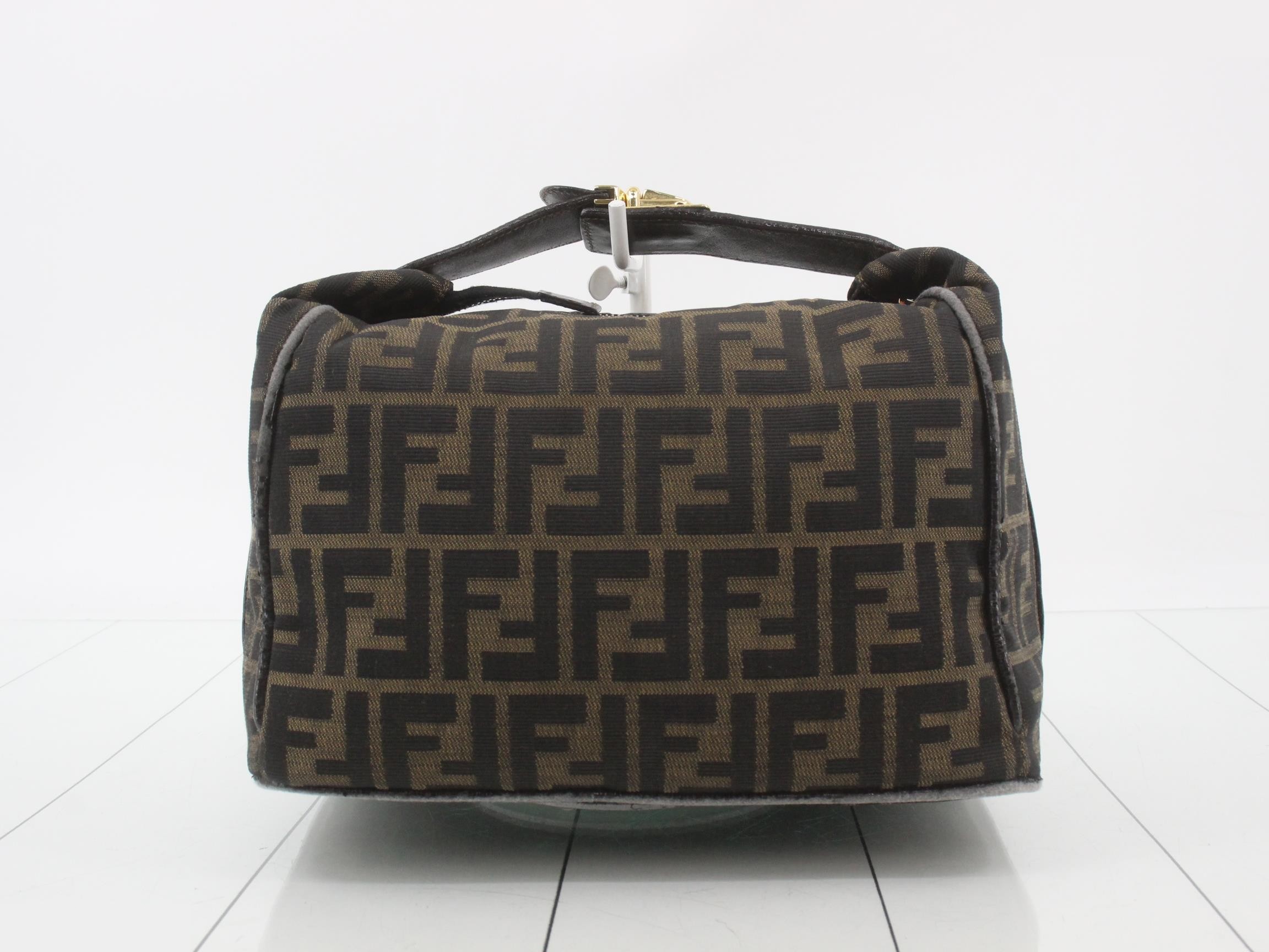 Vanity case, nylon, dark brown
