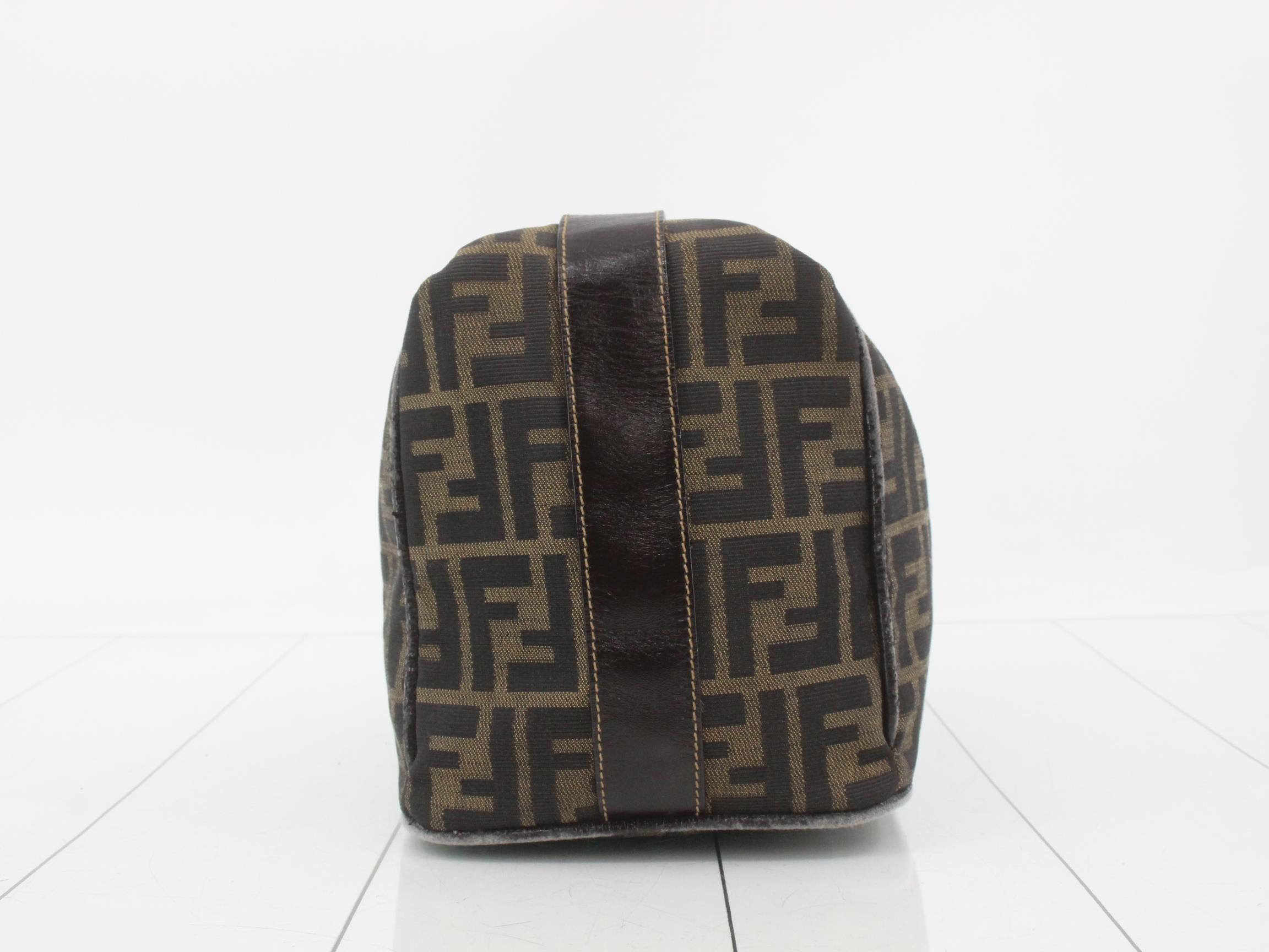 Vanity case, nylon, dark brown — view 3
