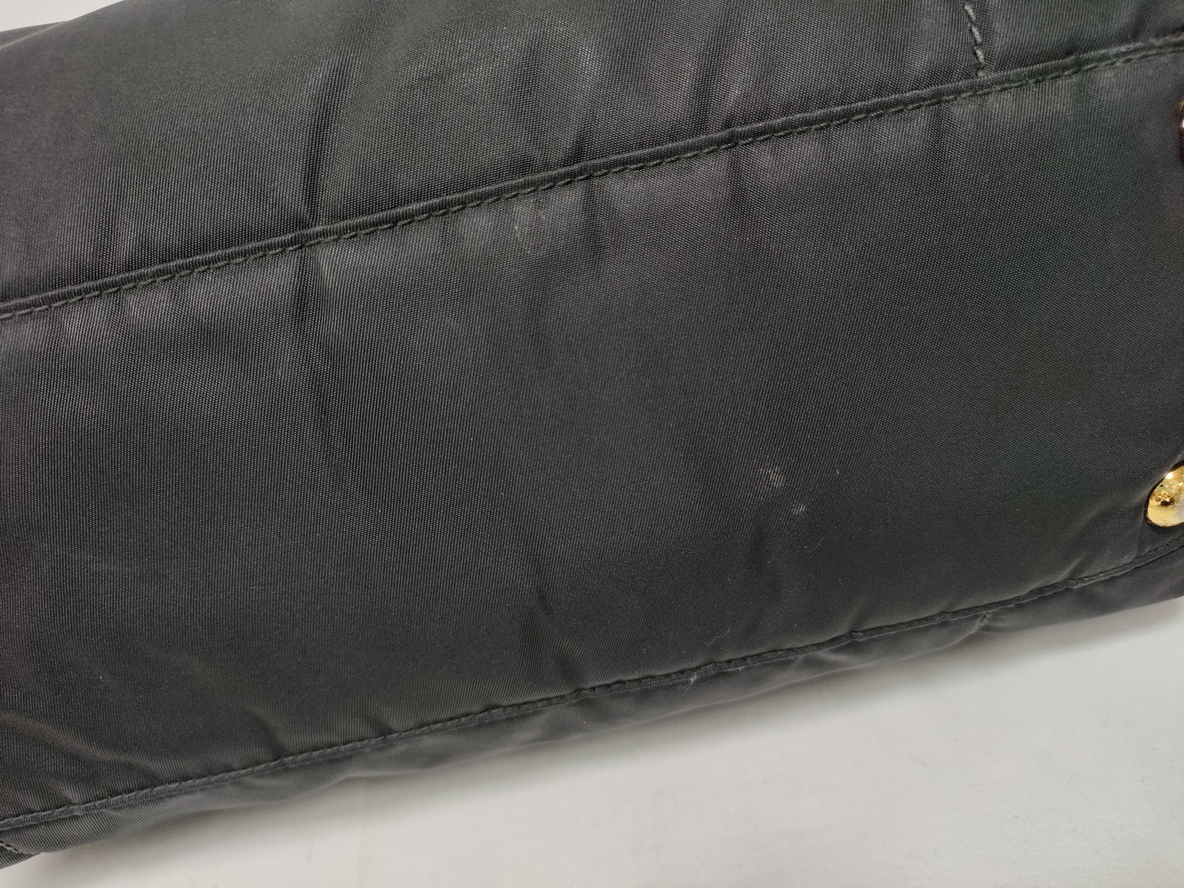 bag, nylon and leather, black handbag — view 4