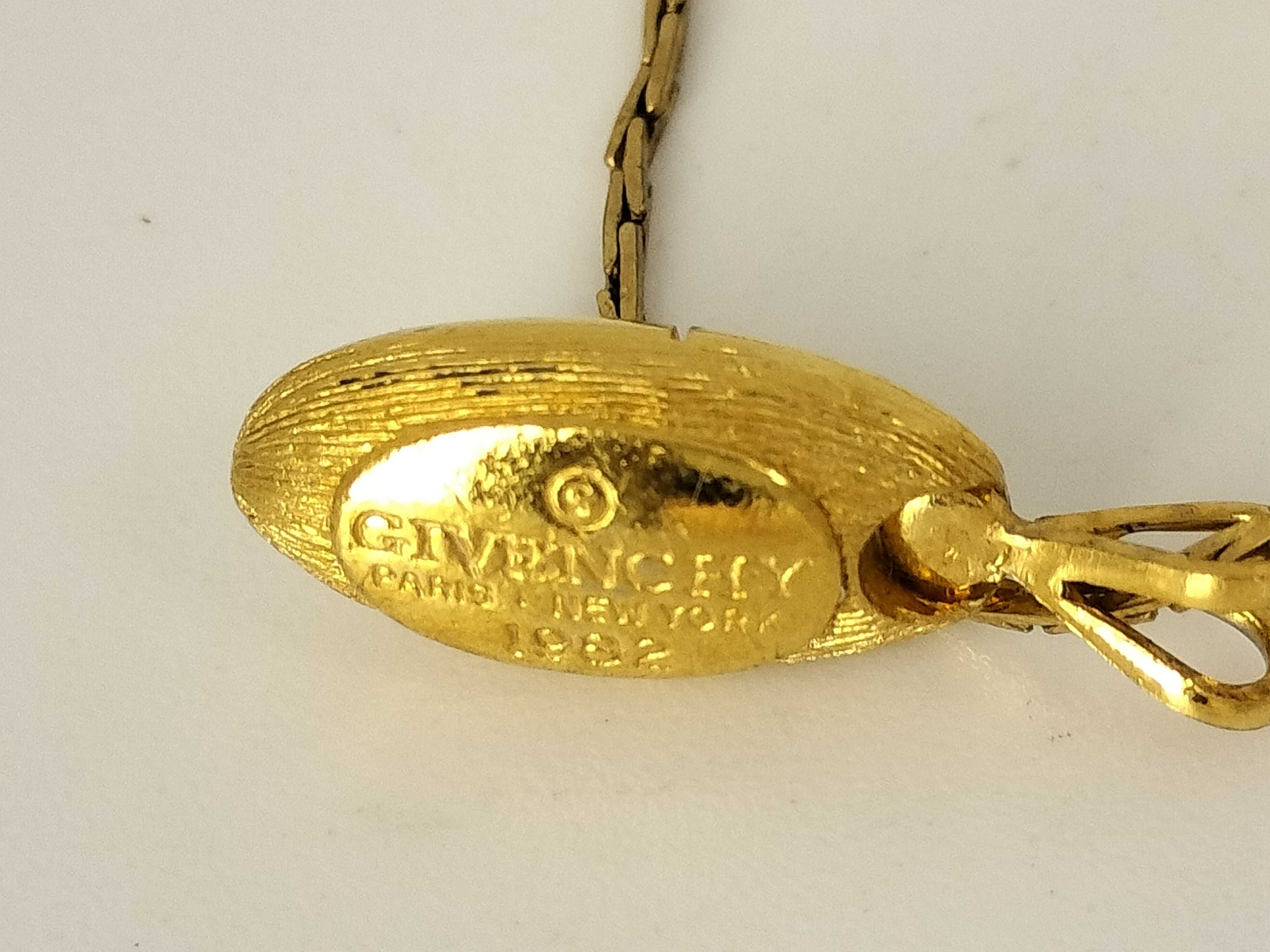 necklace, gold, vintage, with logo. — view 6