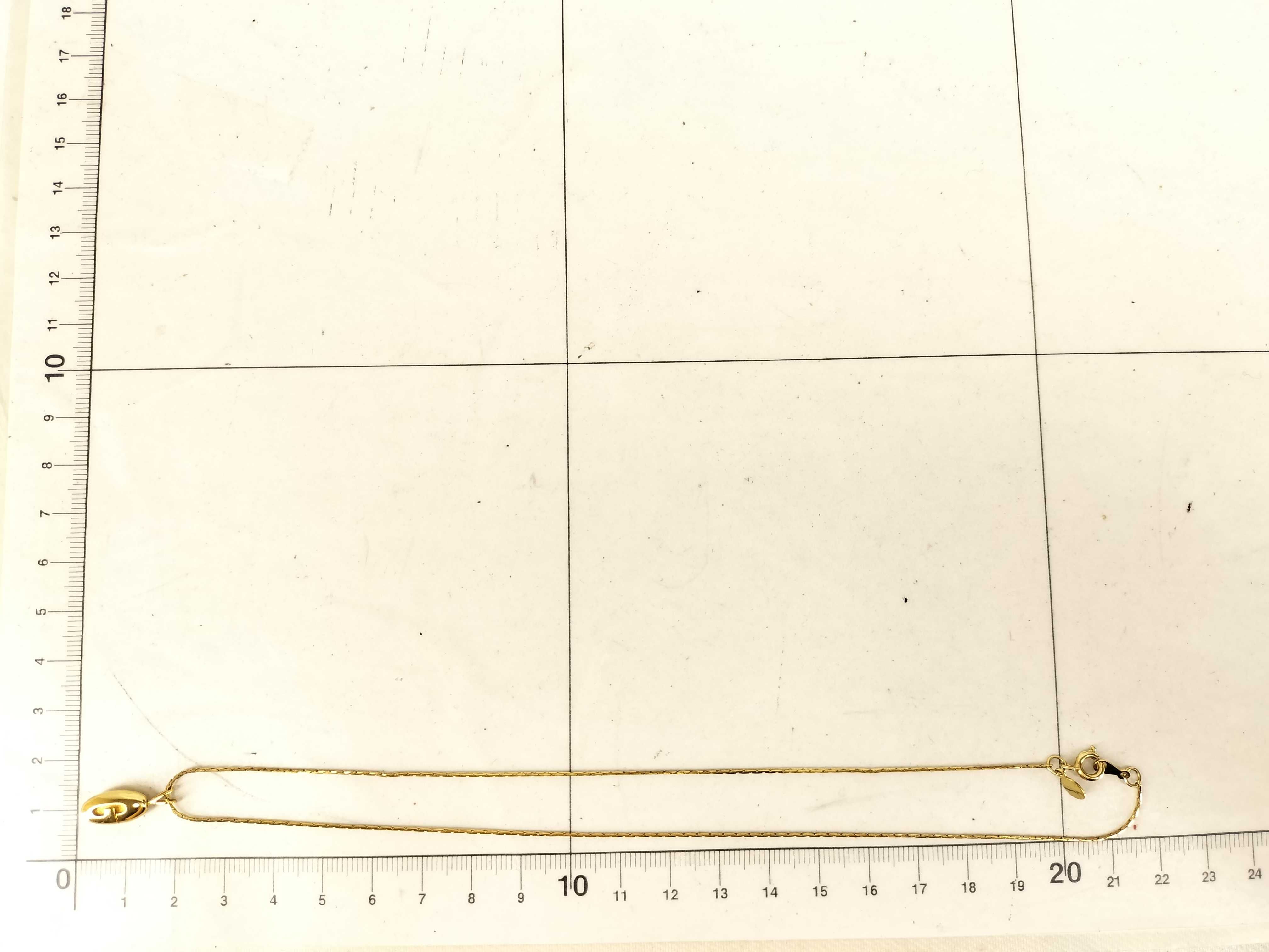 necklace, gold, vintage, with logo. — view 7