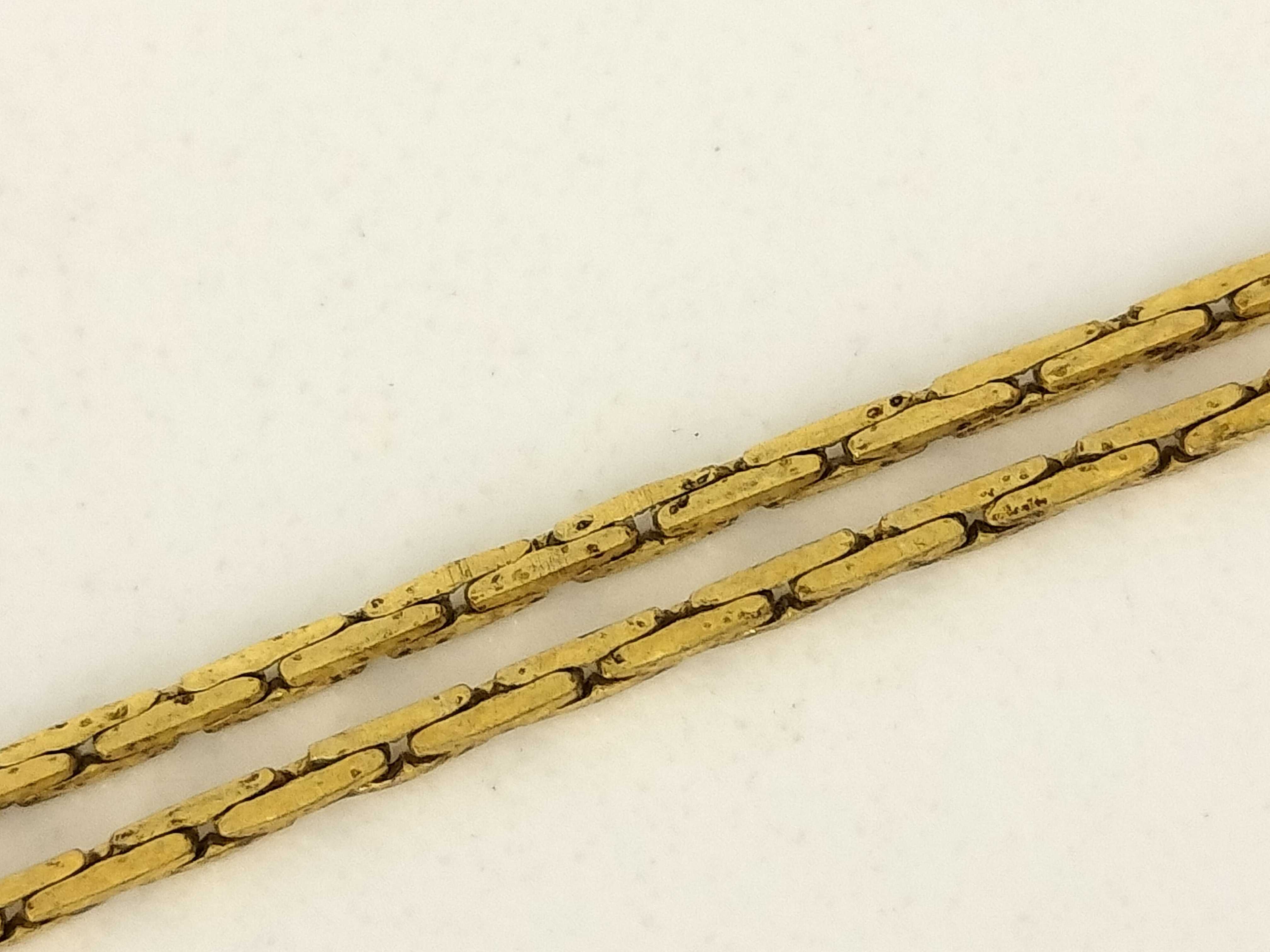 necklace, gold, vintage, with logo. — view 8