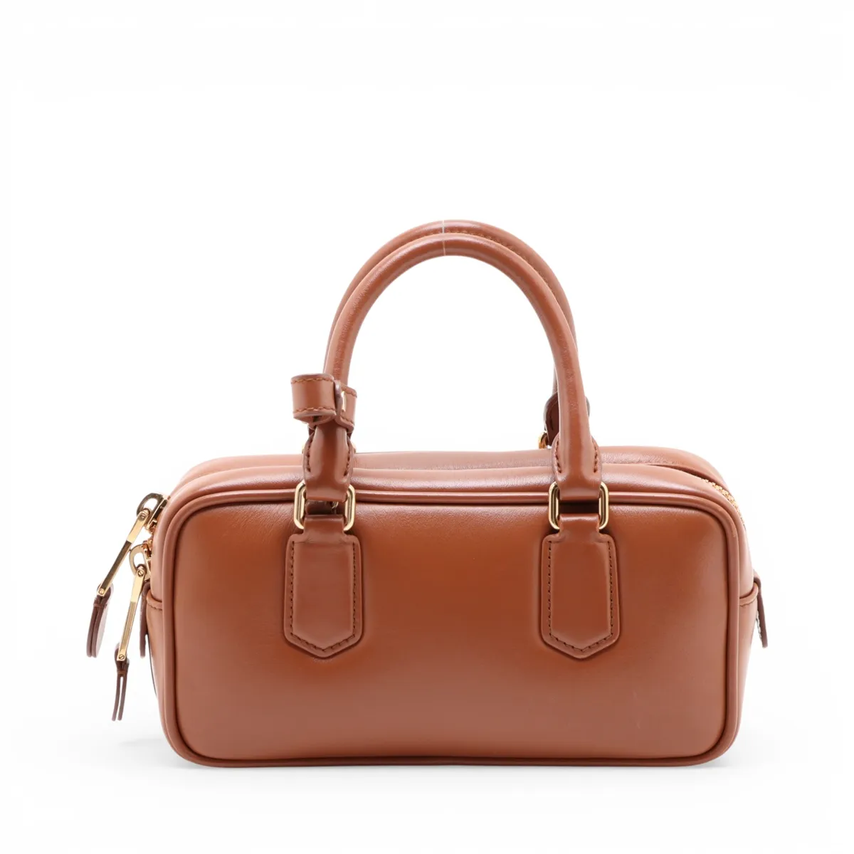 Arcadi Leather 2-Way Handbag, Brown 5BB142 — view 2