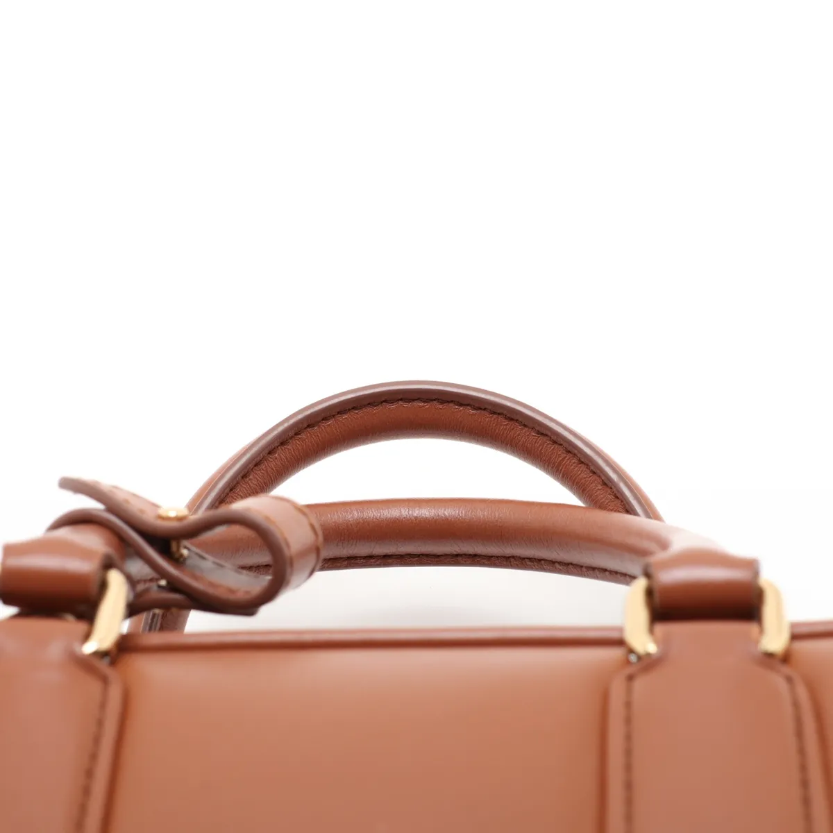 Arcadi Leather 2-Way Handbag, Brown 5BB142 — view 6