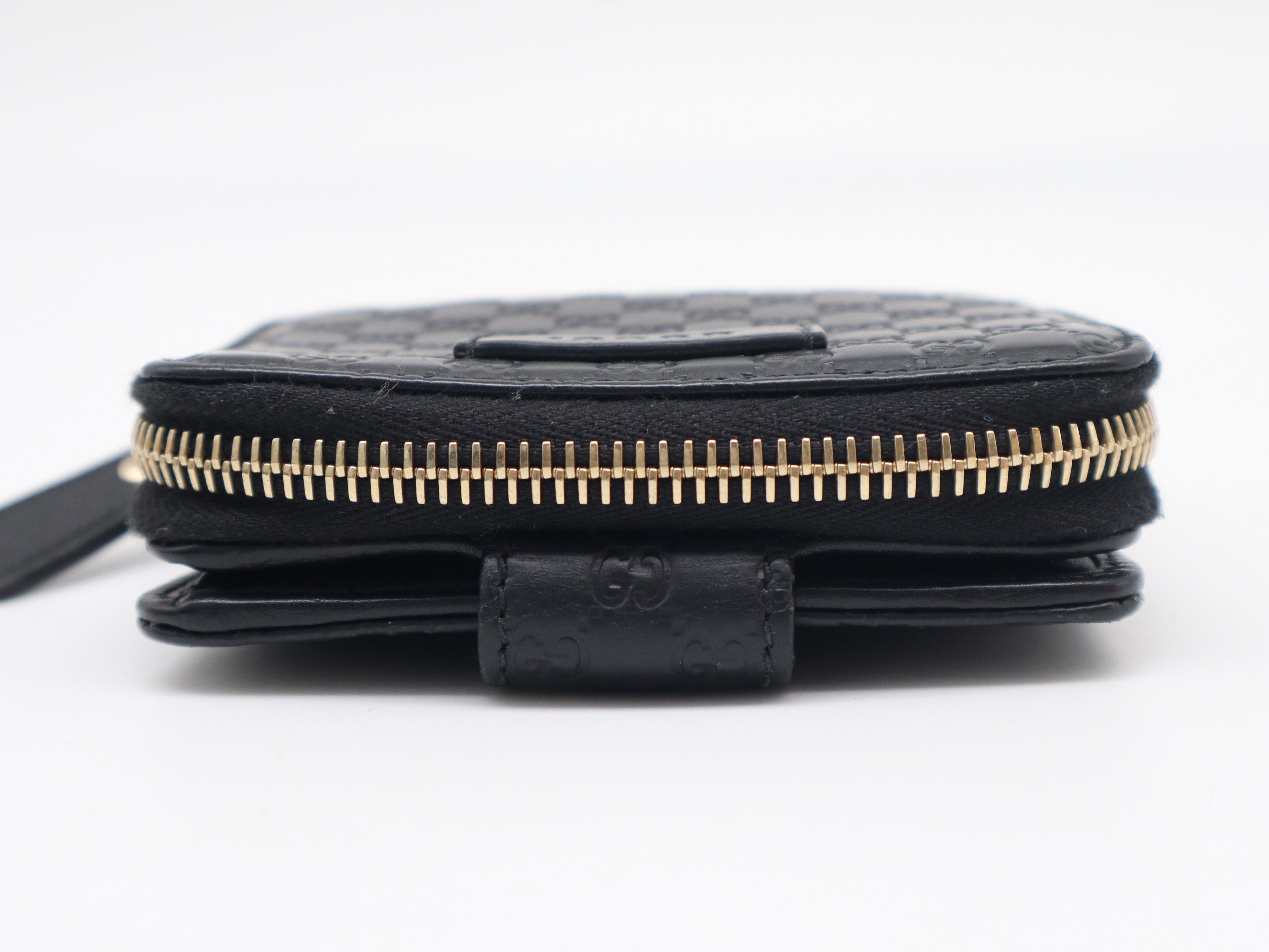 449395 Microguccissima Compact Wallet, Black, with Box and Dust Bag. — view 3