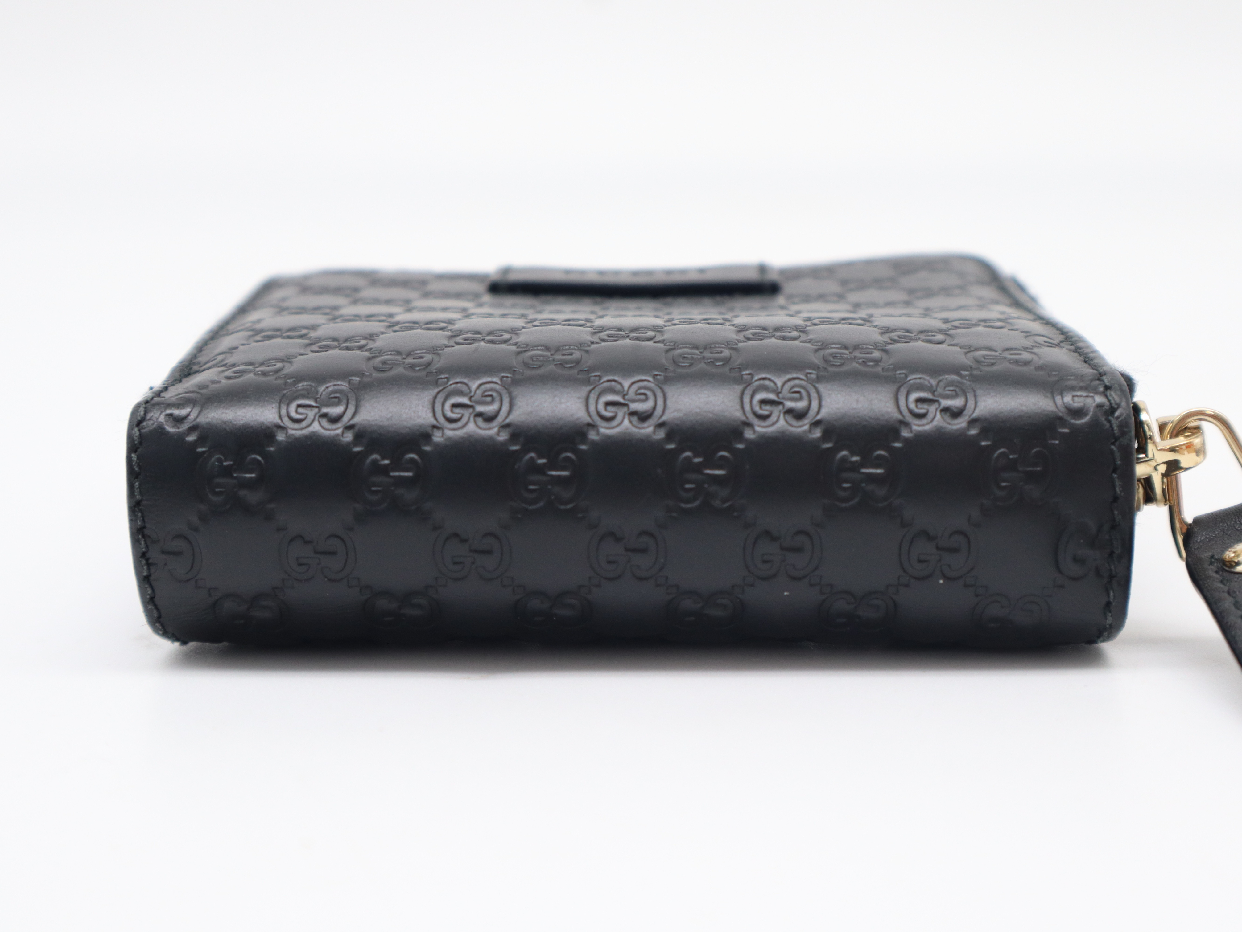 449395 Microguccissima Compact Wallet, Black, with Box and Dust Bag. — view 4
