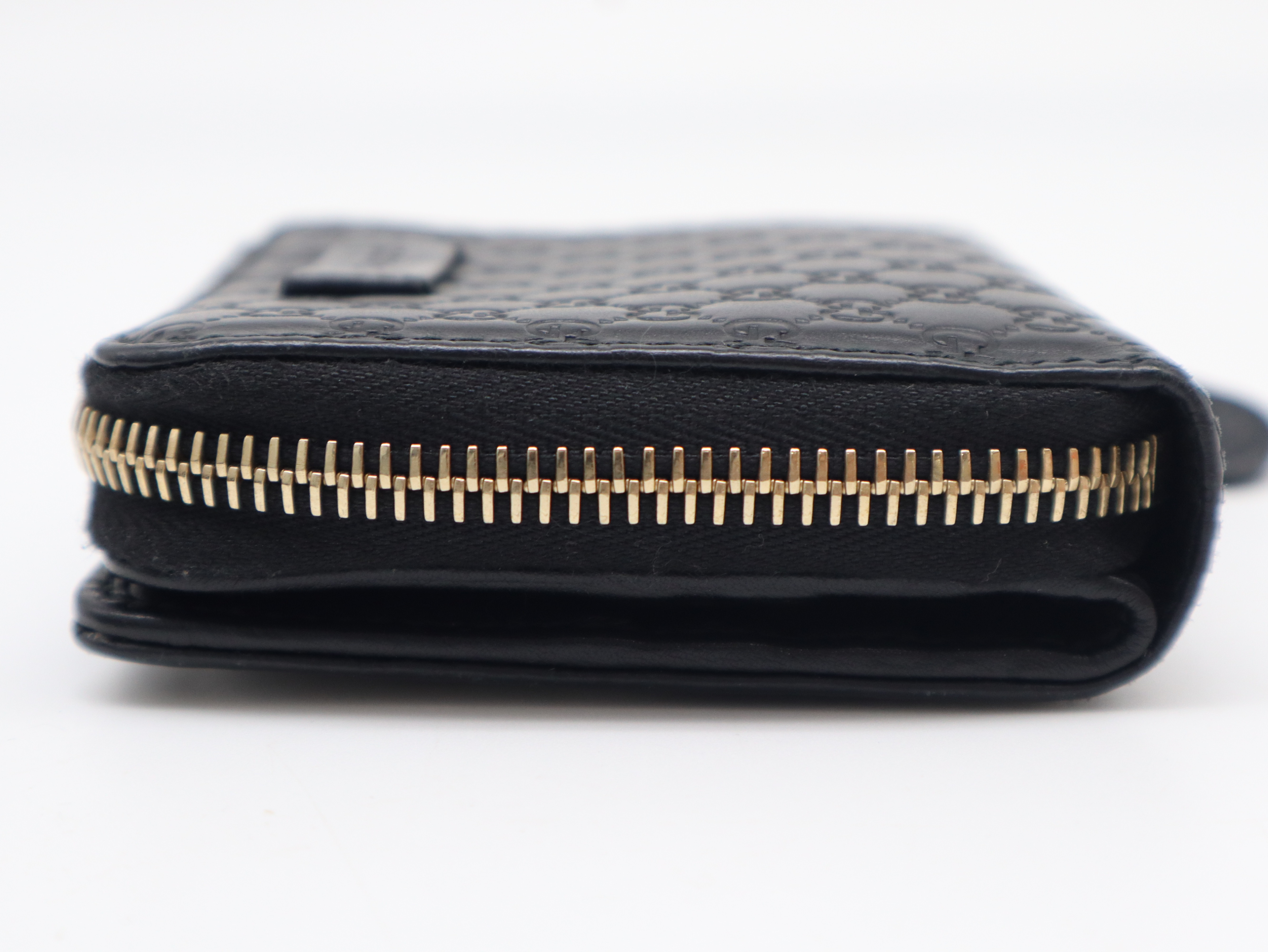 449395 Microguccissima Compact Wallet, Black, with Box and Dust Bag. — view 5