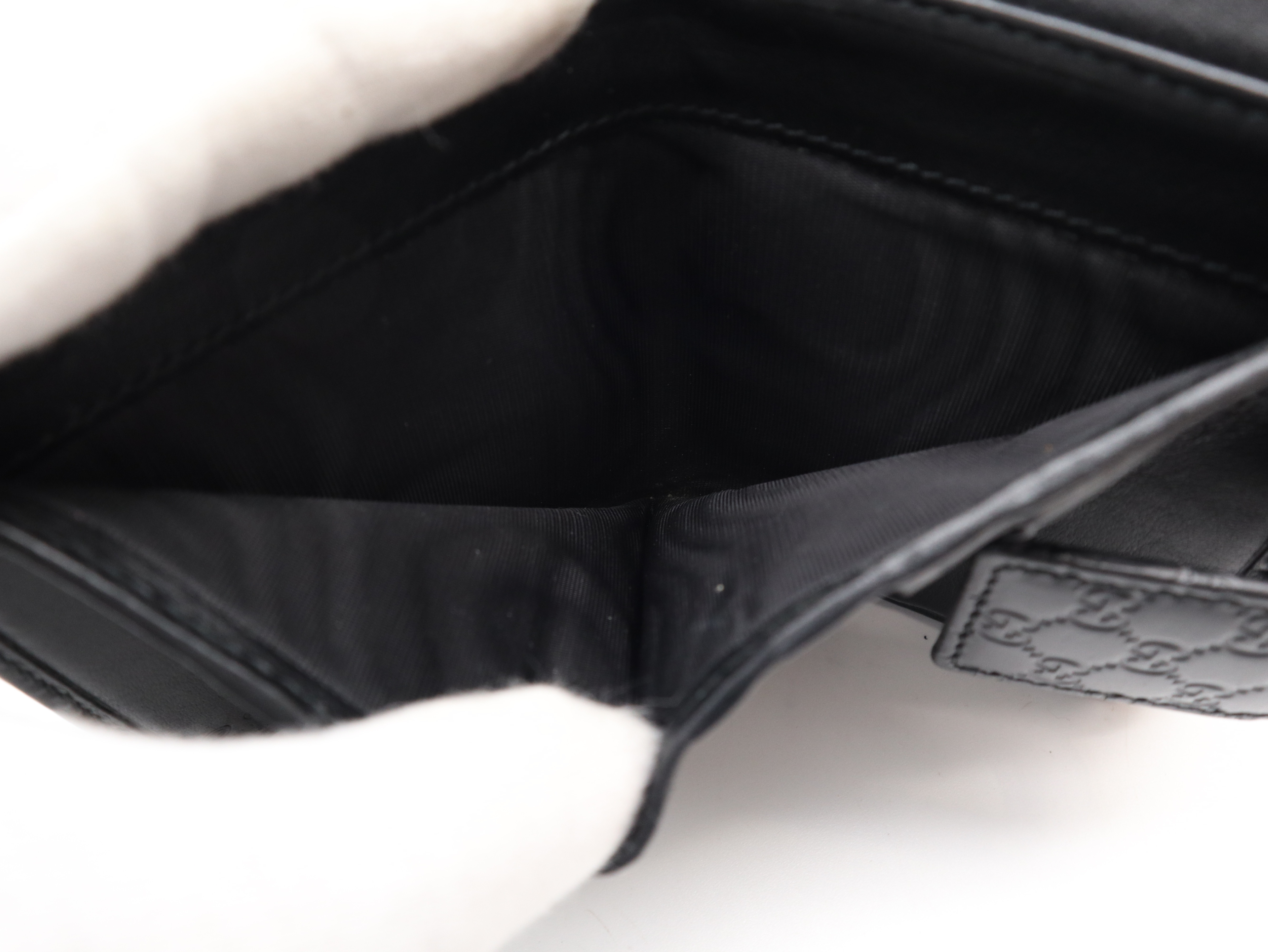 449395 Microguccissima Compact Wallet, Black, with Box and Dust Bag. — view 9