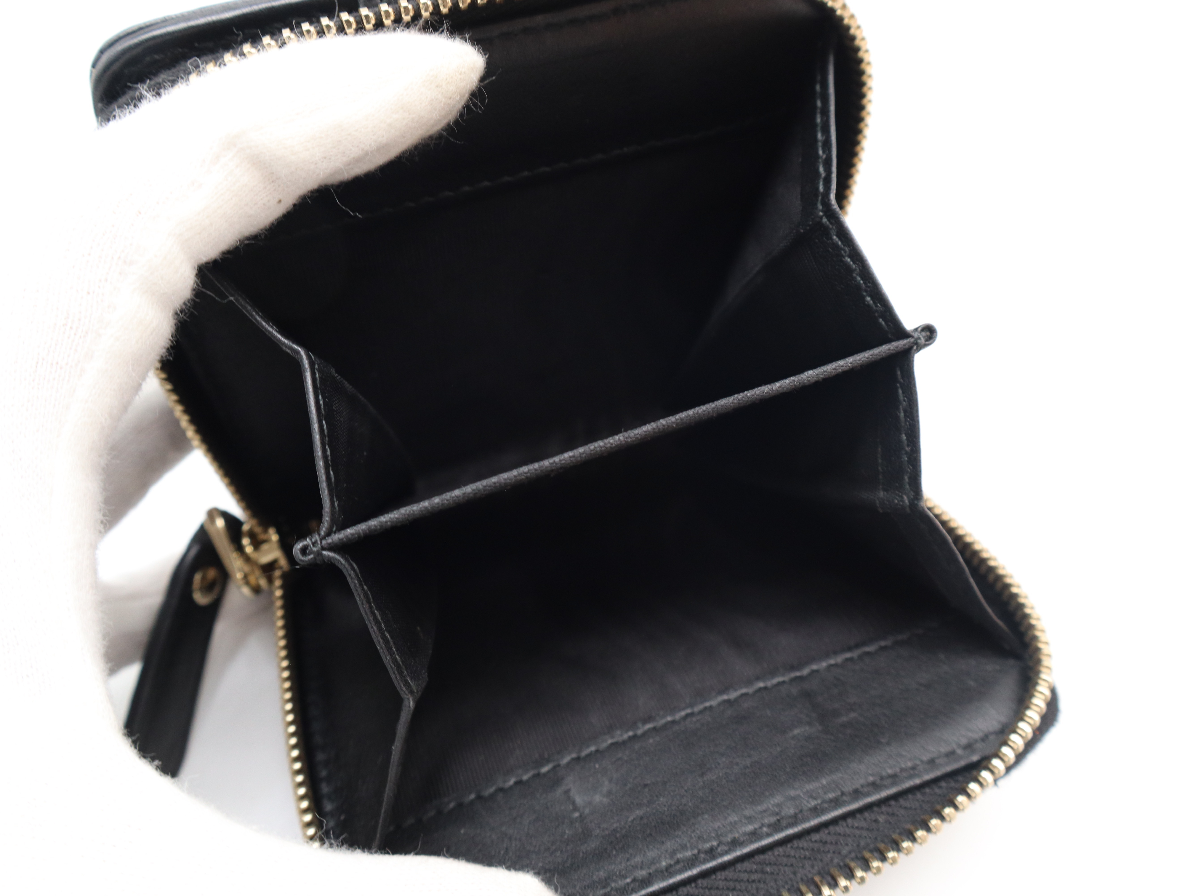 449395 Microguccissima Compact Wallet, Black, with Box and Dust Bag. — view 10