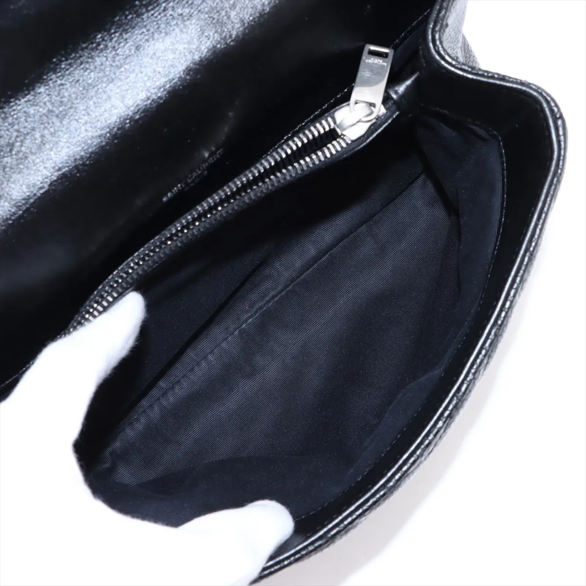 College Leather 2WAY Handbag Black 600279 — view 8