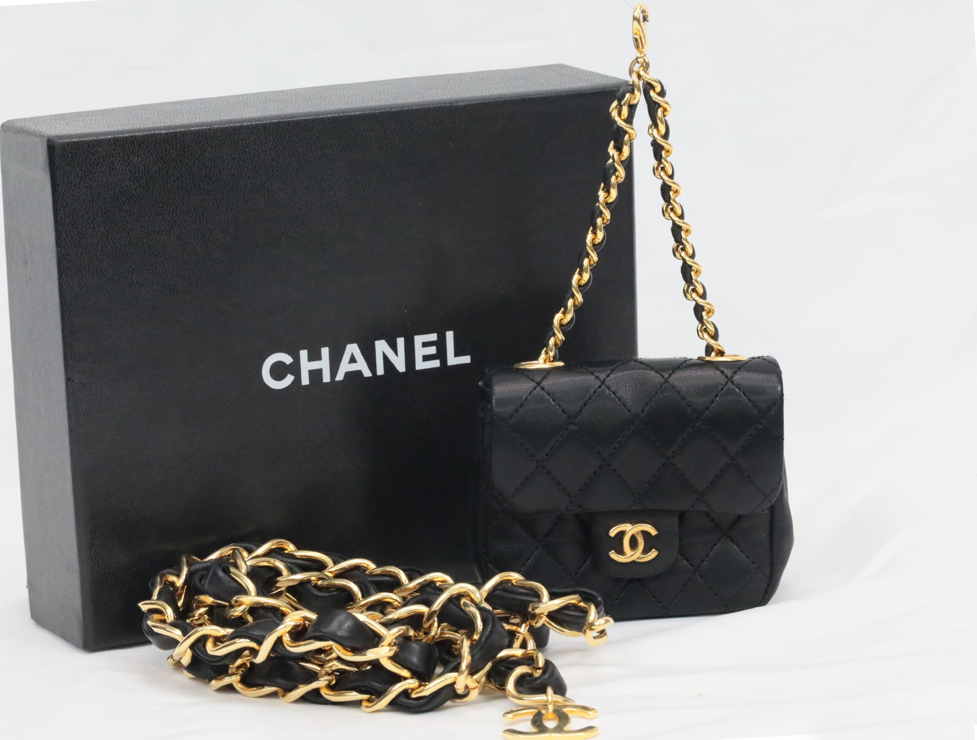 Mini Matelassé Chain Belt Shoulder Bag