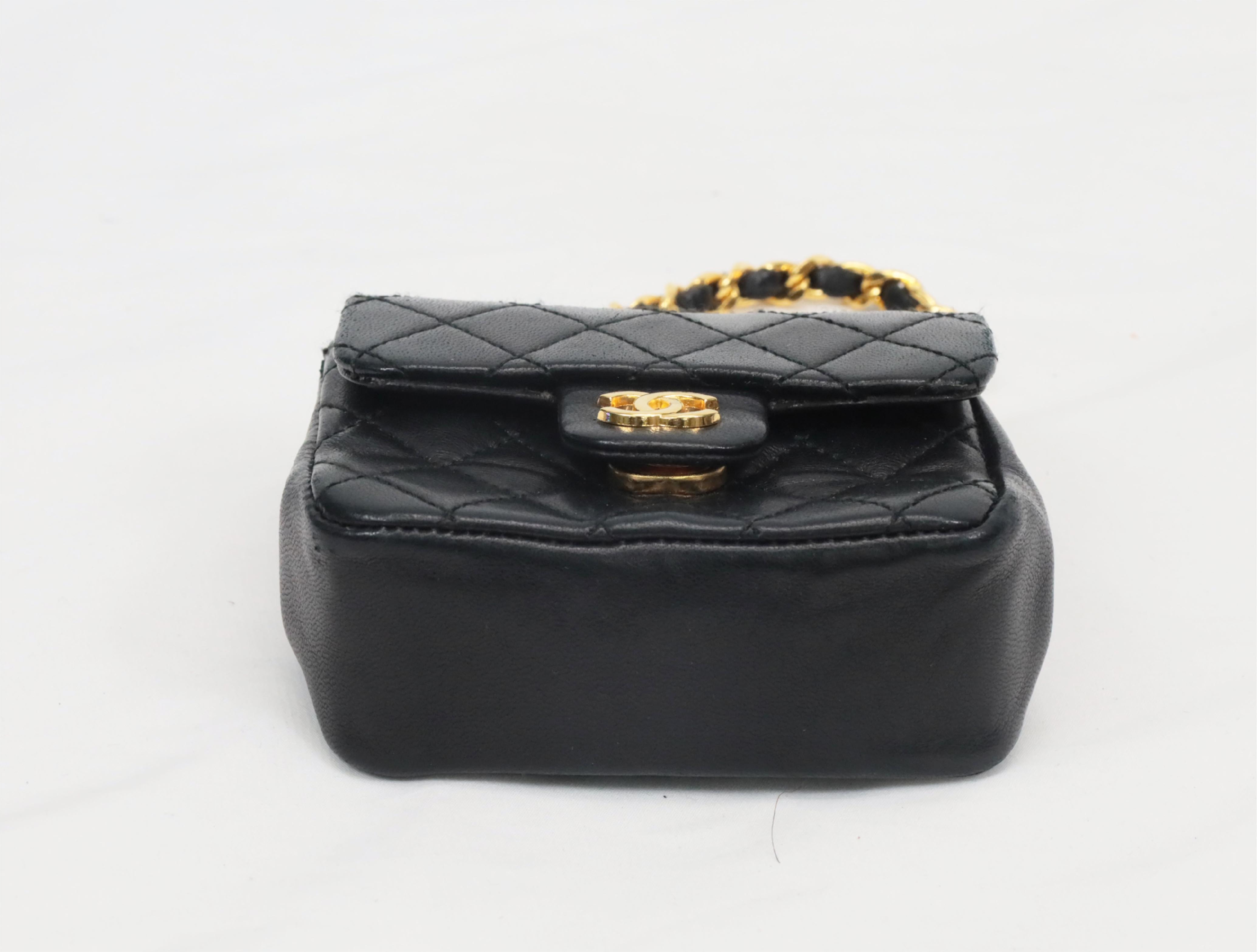 Mini Matelassé Chain Belt Shoulder Bag — view 3