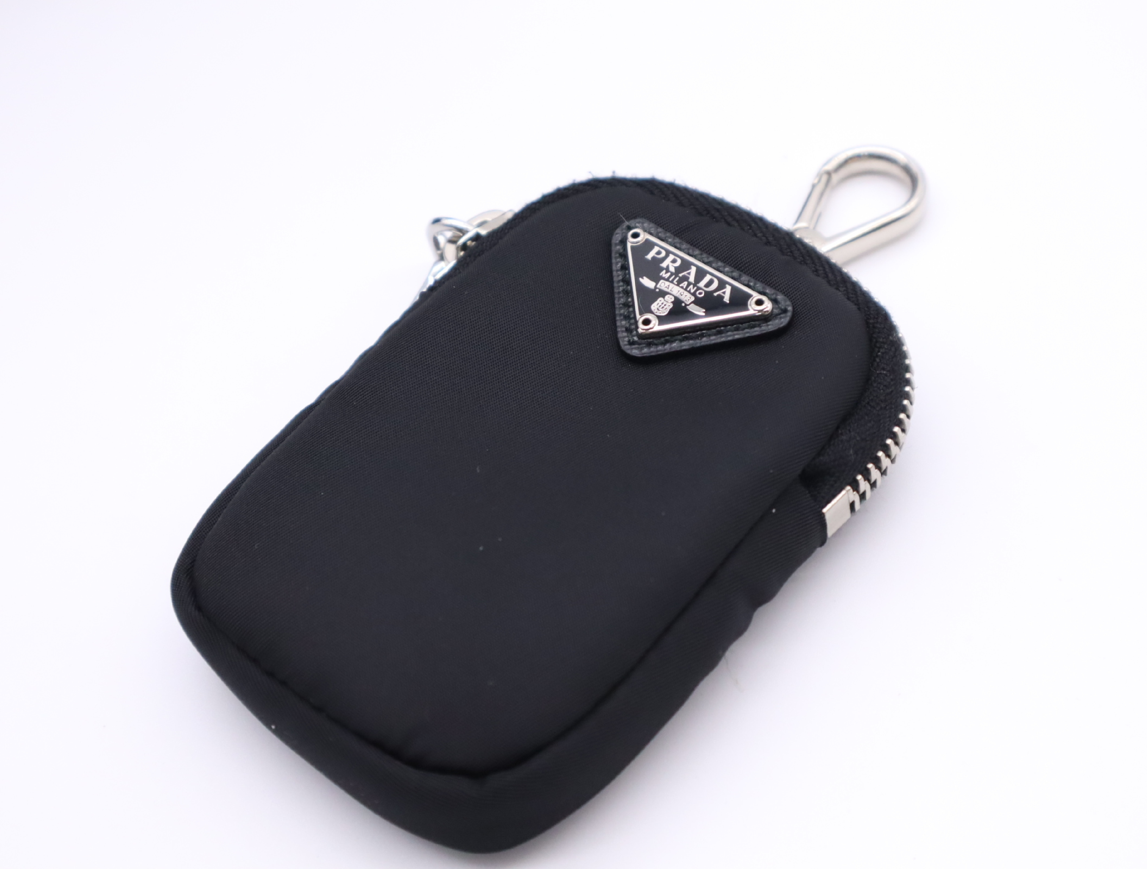 Nylon Re-Edition 2005 Shoulder Bag, Black, with 2 Shoulder Straps, Clochette, and Pouch. — view 13