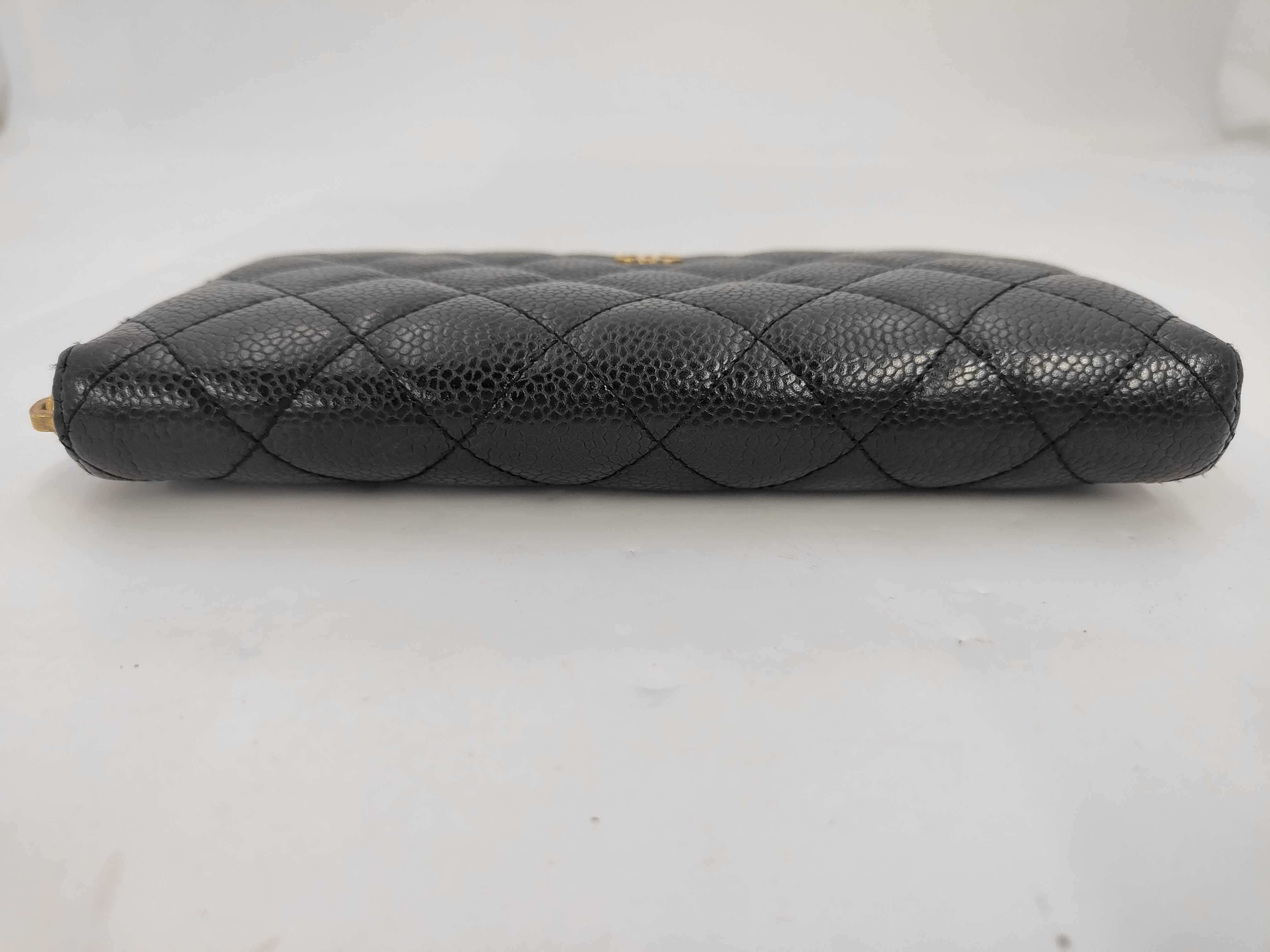 Matelassé Caviar Skin Long Wallet, Black, Serial Number 19 — view 3