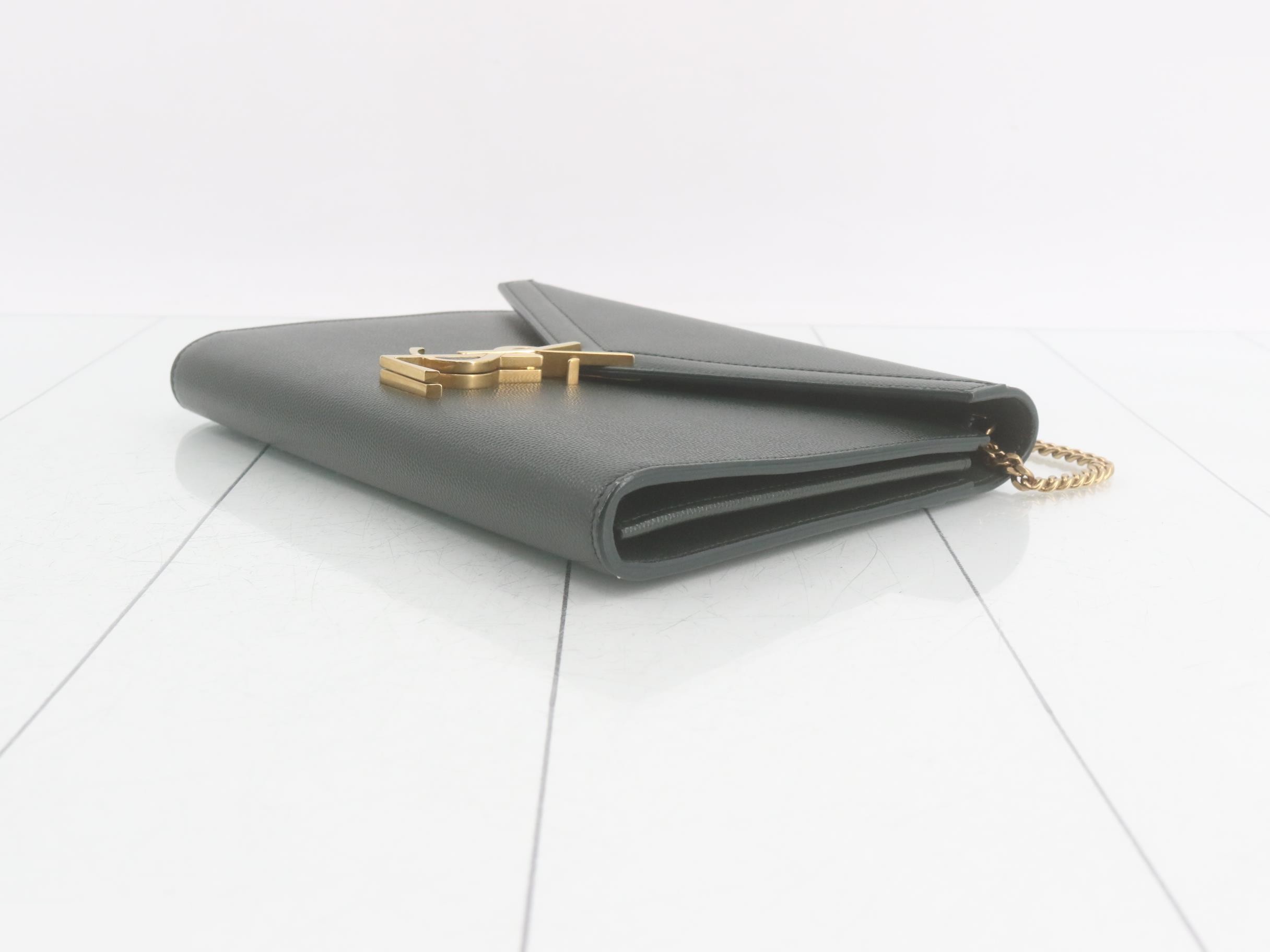 Cassandra Shoulder Bag, Leather, Green, Chain Shoulder Bag — view 6