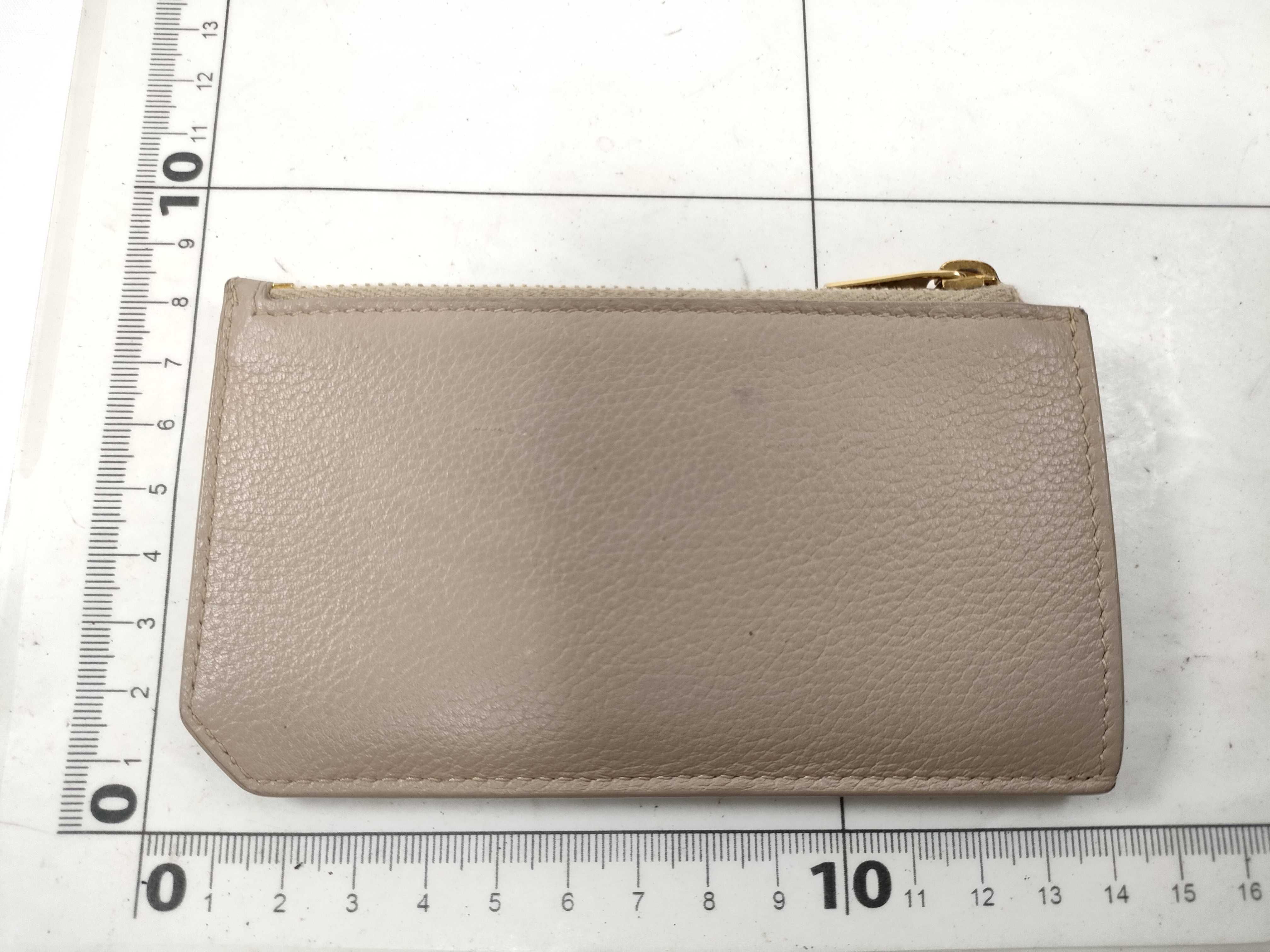 Wallet, Saint Laurent YSL Card Case, Coin Purse, Beige Coin Purse — view 2