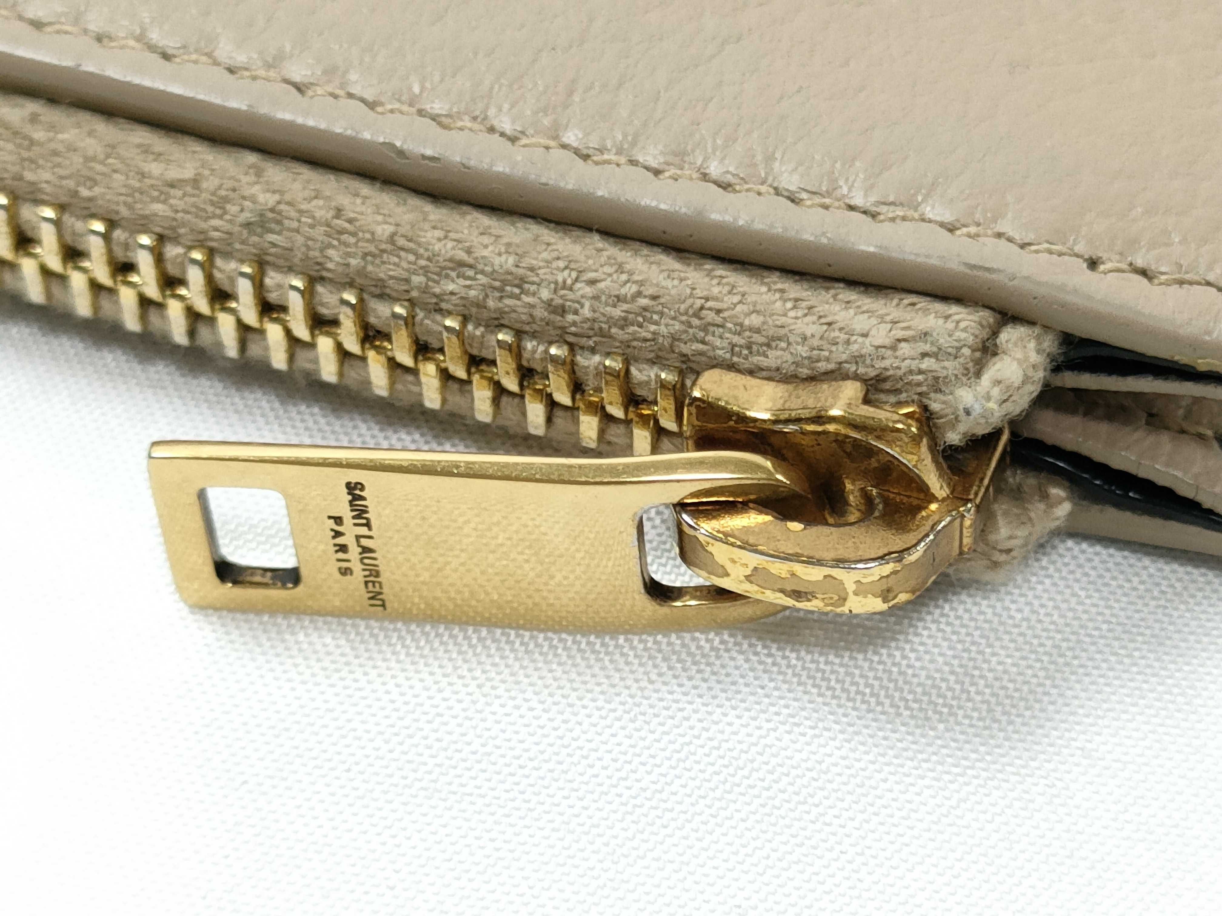 Wallet, Saint Laurent YSL Card Case, Coin Purse, Beige Coin Purse — view 8
