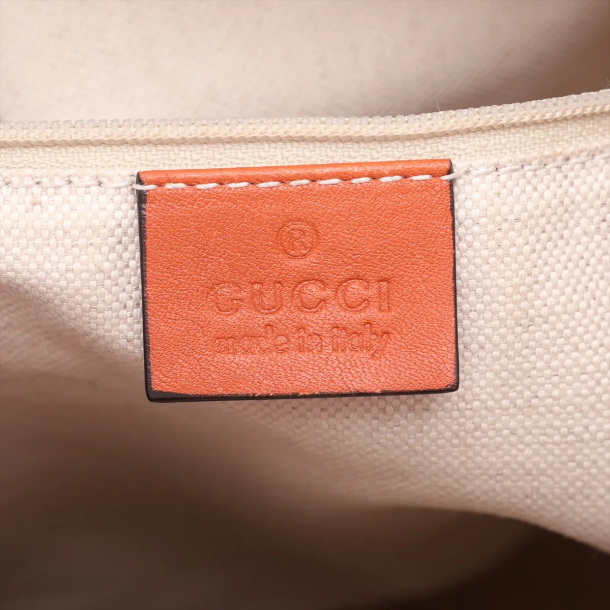 Guccissima Sukey Leather 2-Way Handbag, Orange, 247902 — view 12
