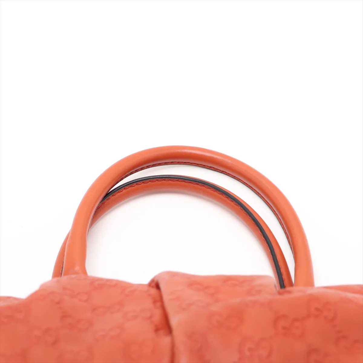 Guccissima Sukey Leather 2-Way Handbag, Orange, 247902 — view 6