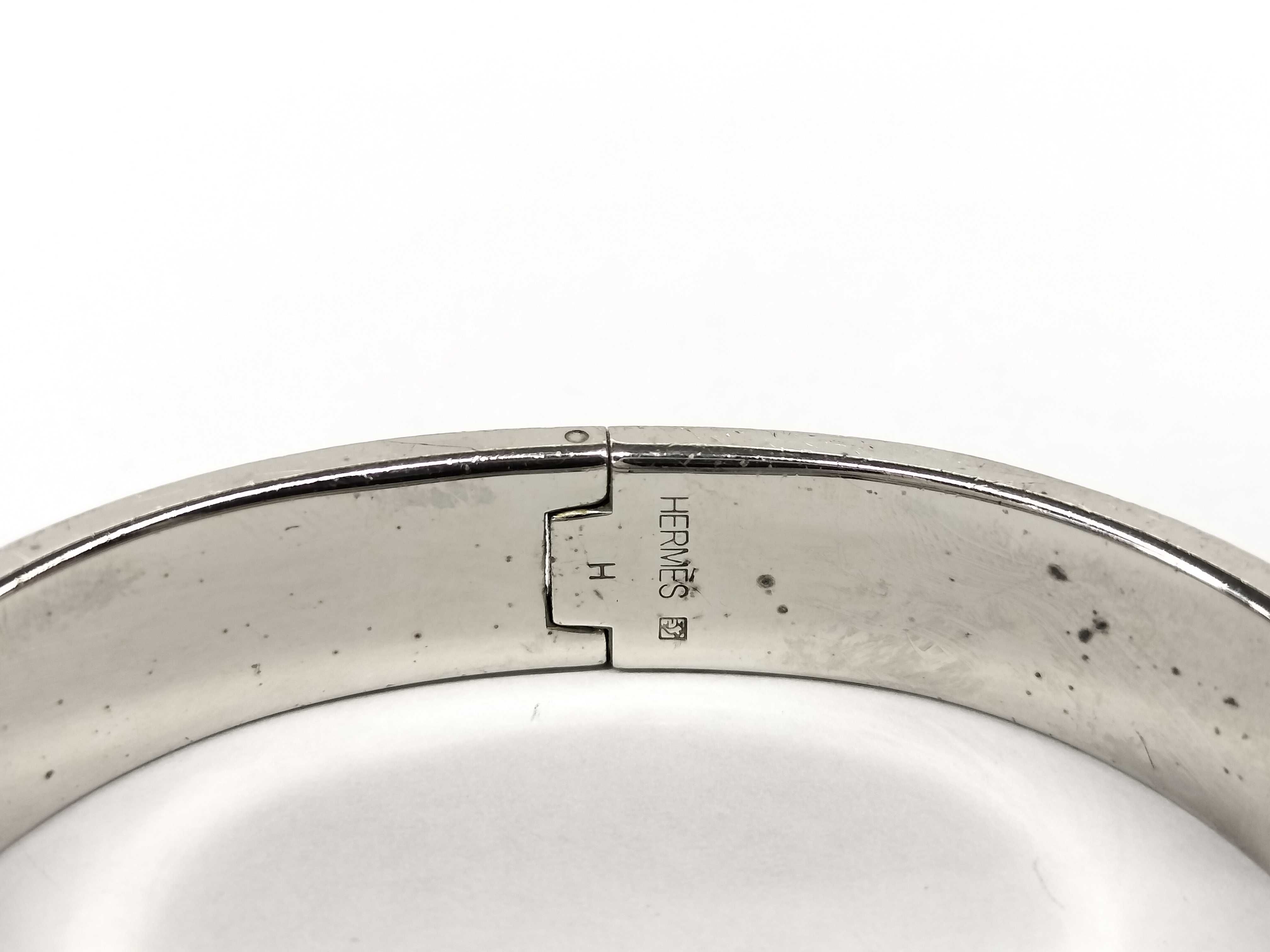 Hermès Clic Clac Silver Bracelet Bracelet/Bangle — view 2