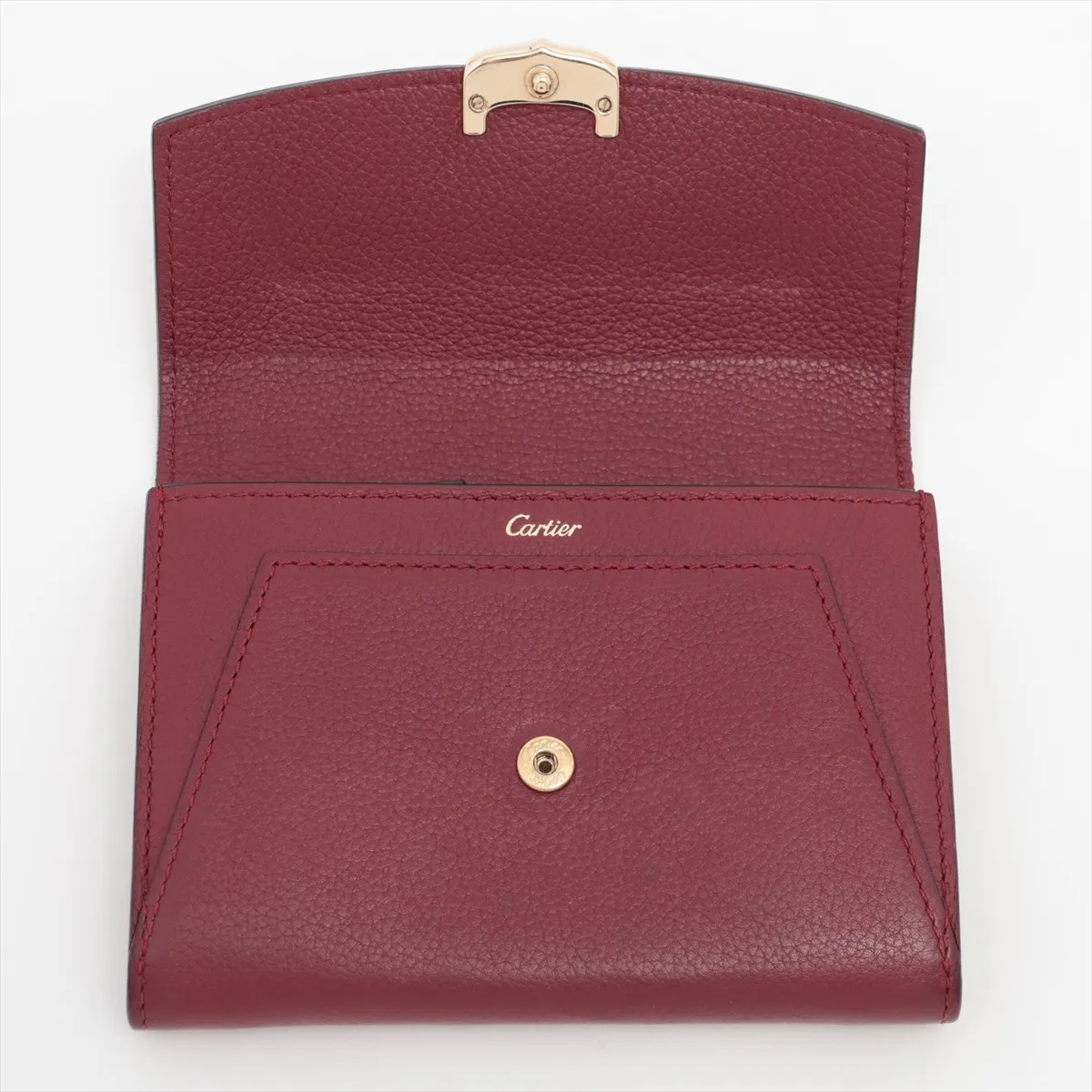C de Cartier Leather Compact Wallet Red — view 3