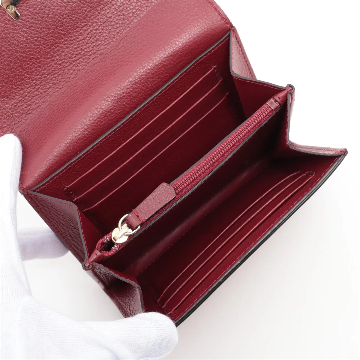 C de Cartier Leather Compact Wallet Red — view 4